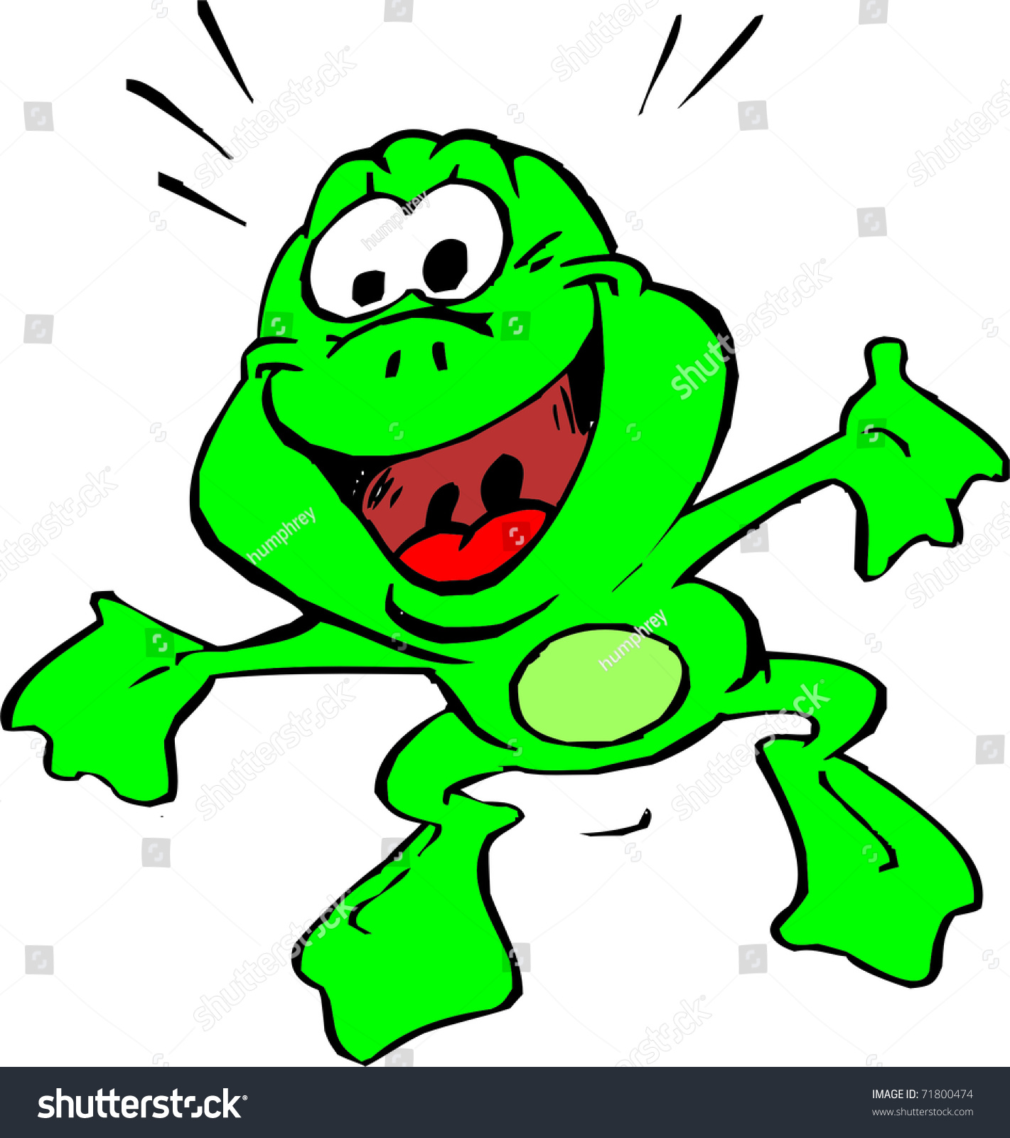 Happy Frog Stock Vector Illustration 71800474 : Shutterstock