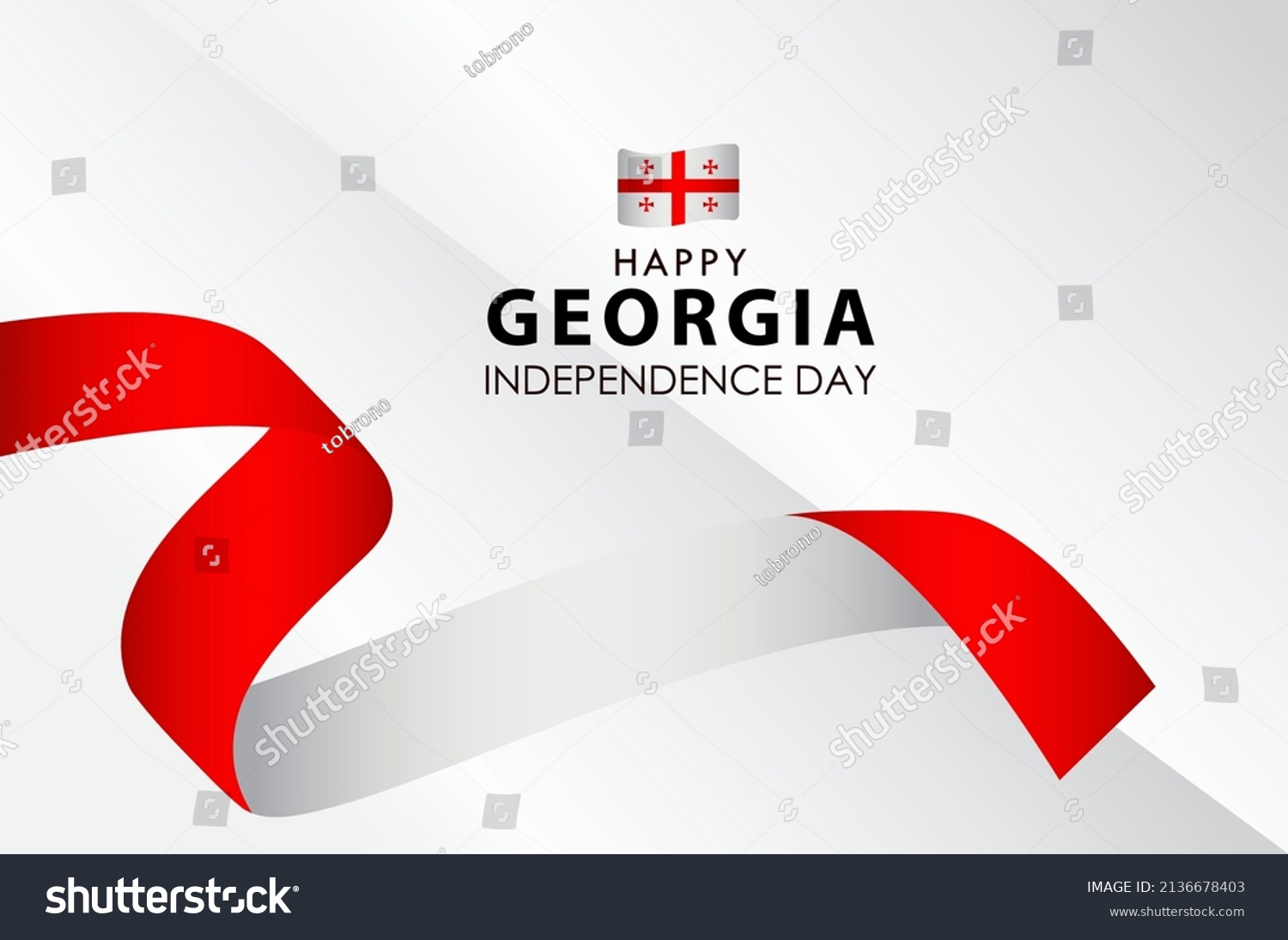 SVG of Happy Georgia Independence Day Celebration Vector Template Design Illustration svg