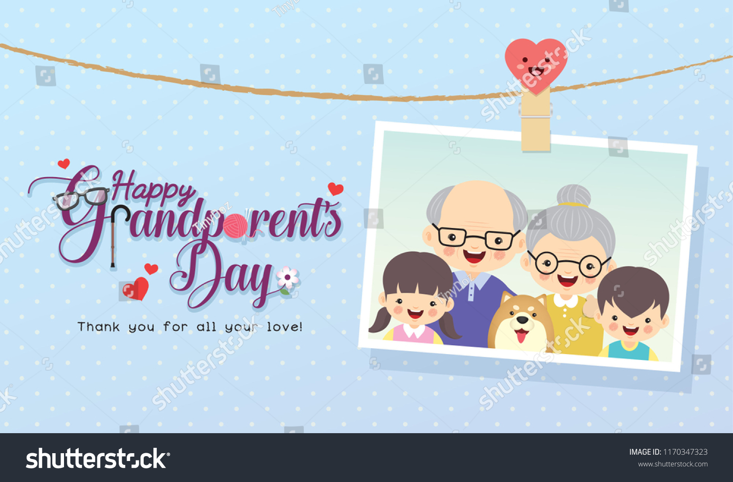 Download Happy Grandparents Day Photo Grandparents Grandchildren Stock Vector Royalty Free 1170347323