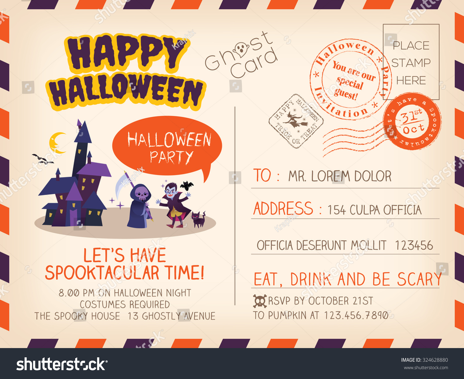 Halloween Party Invitations Layout 2
