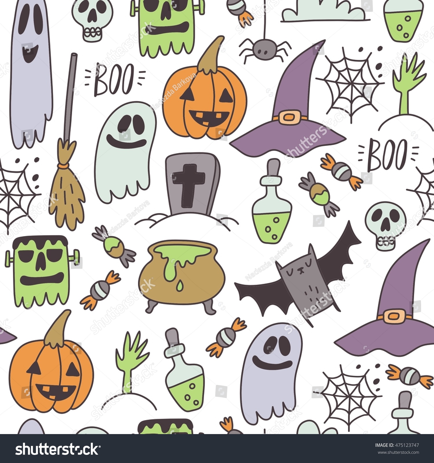 Happy Halloween Print Stock Vector Royalty Free 475123747