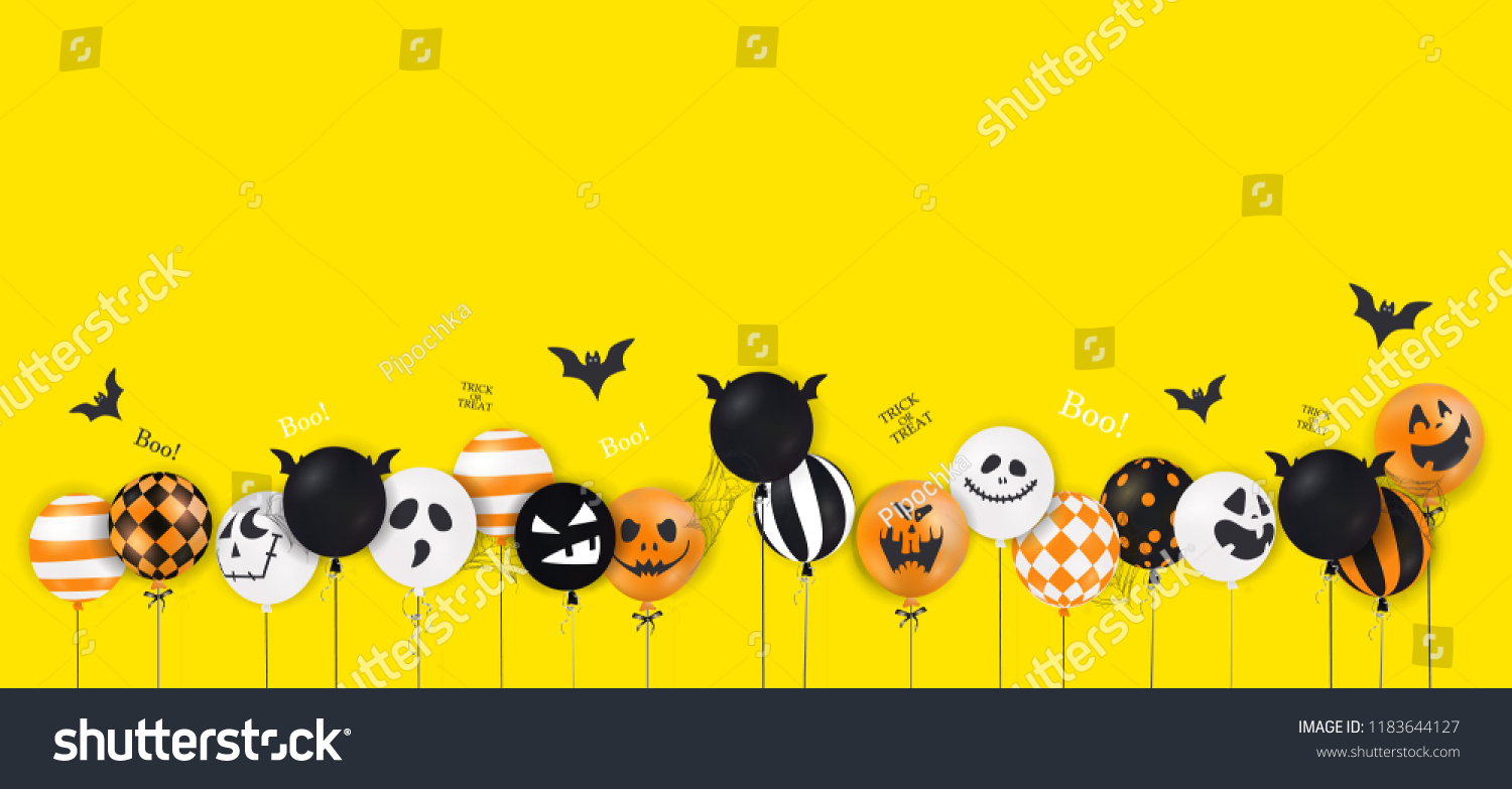 Happy Halloween Trick Treat Boo Scary Stock Vector (Royalty Free ...