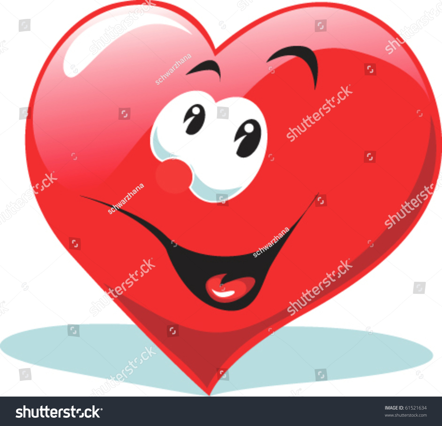Happy Heart Stock Vector 61521634 - Shutterstock