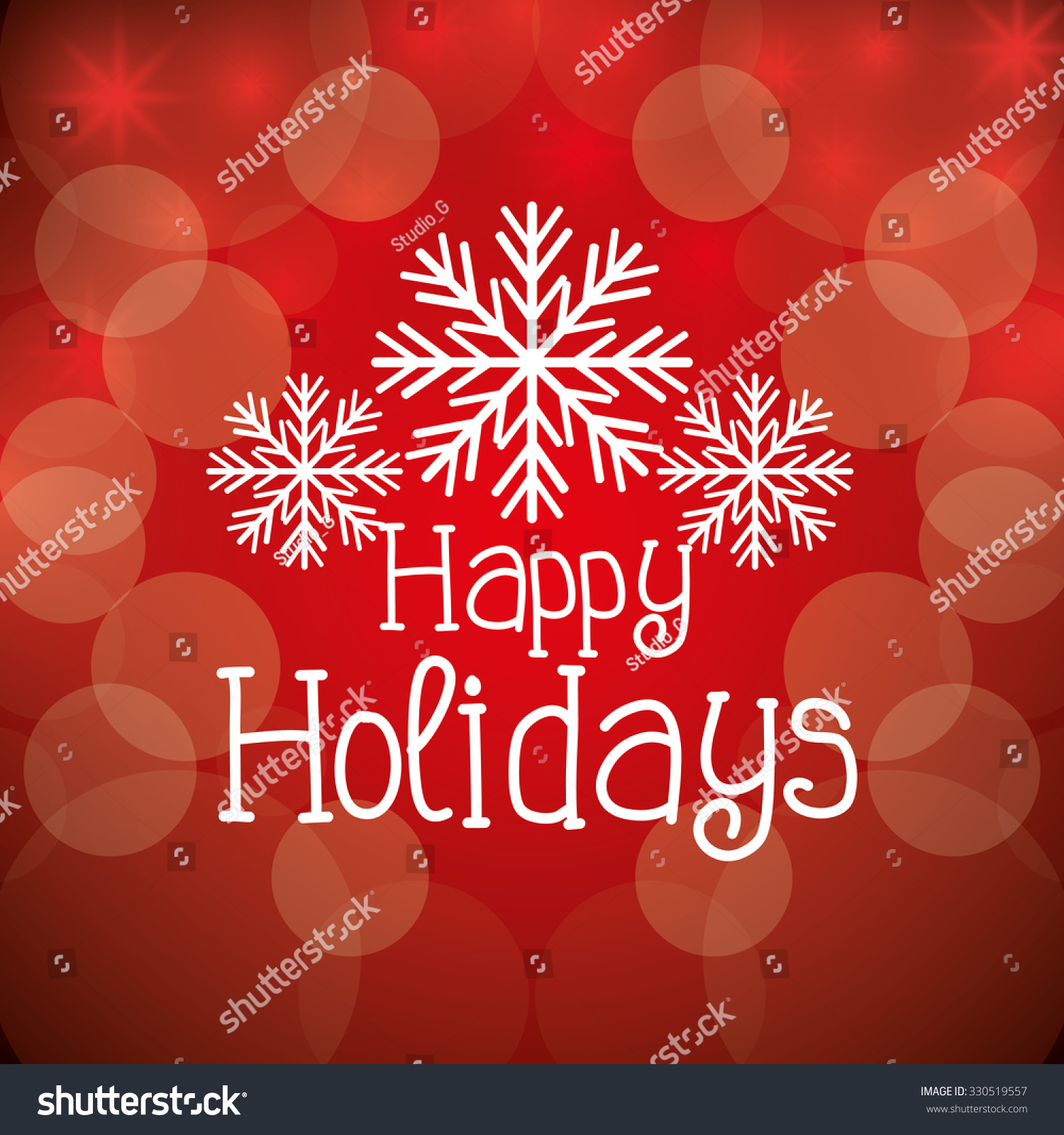 Happy Holidays Christmas Season Design Vector Stock Vector 330519557 ...