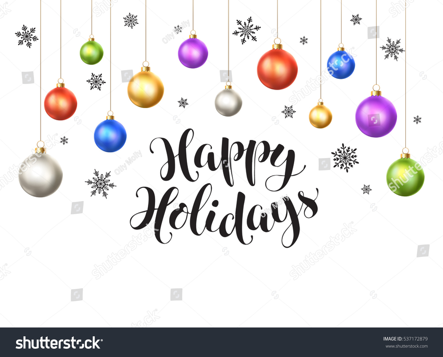 Happy Holidays Postcard Template Modern New Stock Vector (Royalty Free ...