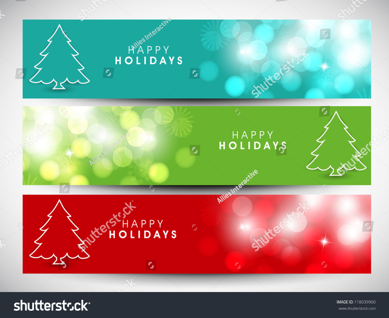 Happy Holidays Website Header Or Banner With Beautiful Snowflakes And ...