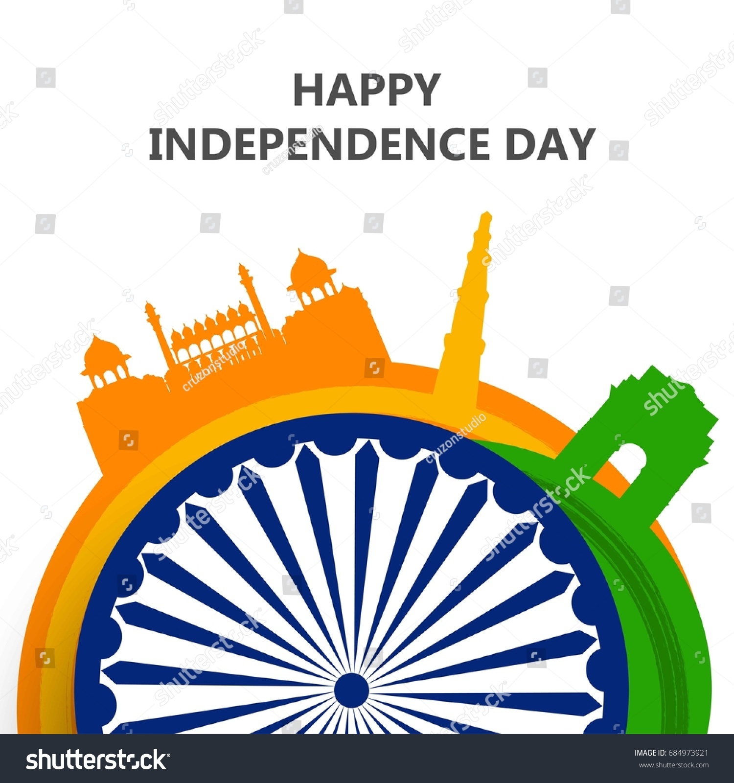 Happy Independence Day 15 August Vector Stock Vector (Royalty Free ...