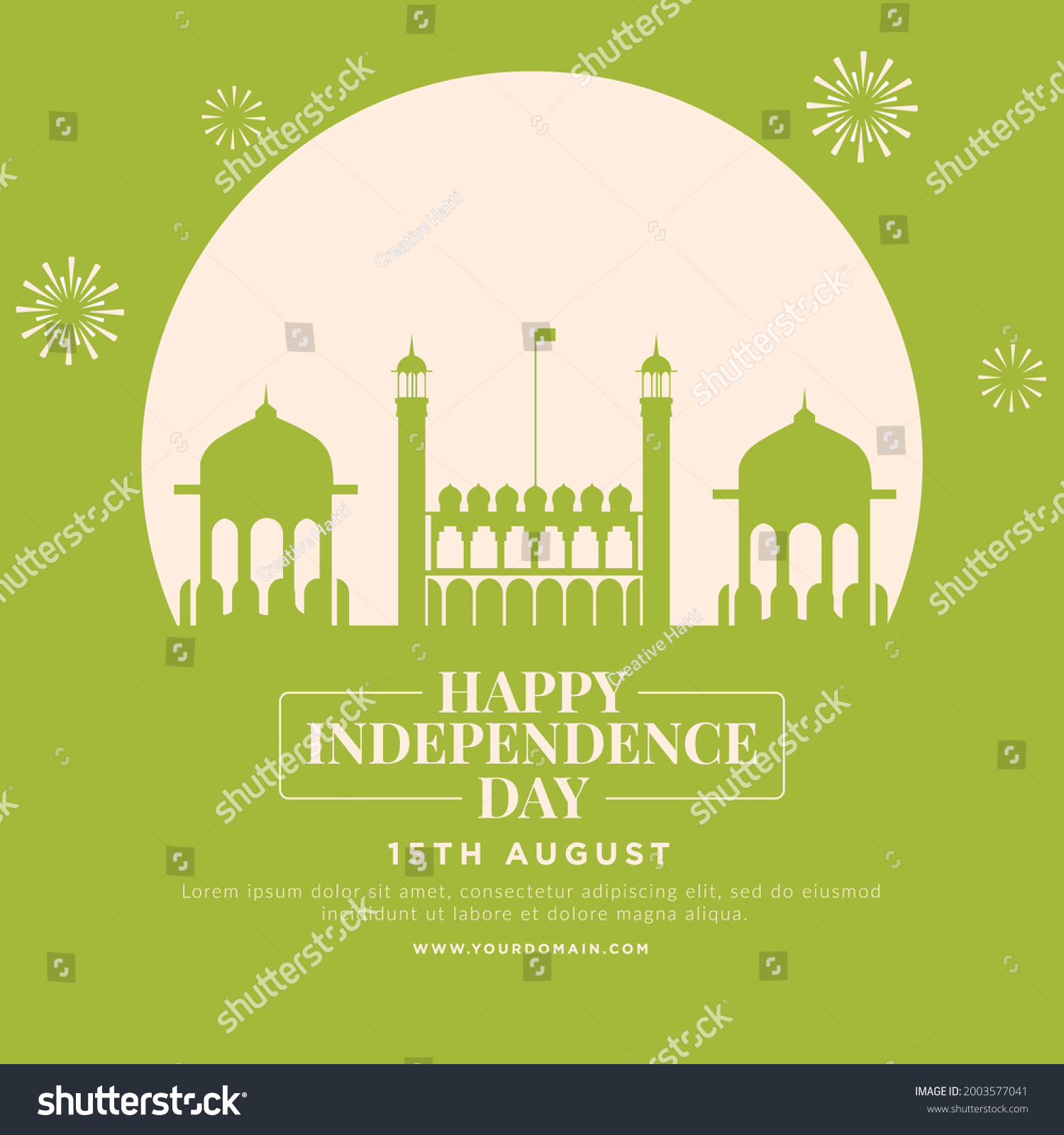 Happy Independence Day Banner Design Template Stock Vector Royalty