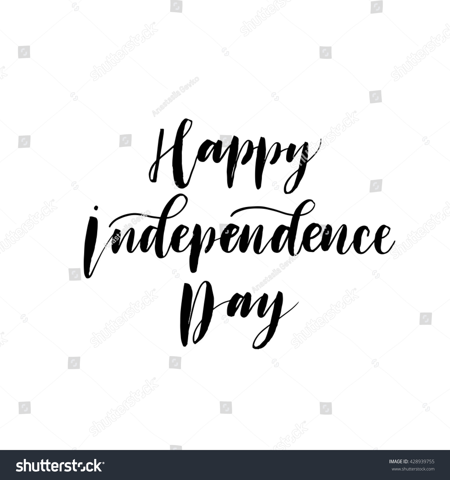 Happy Independence Day Calligraphy