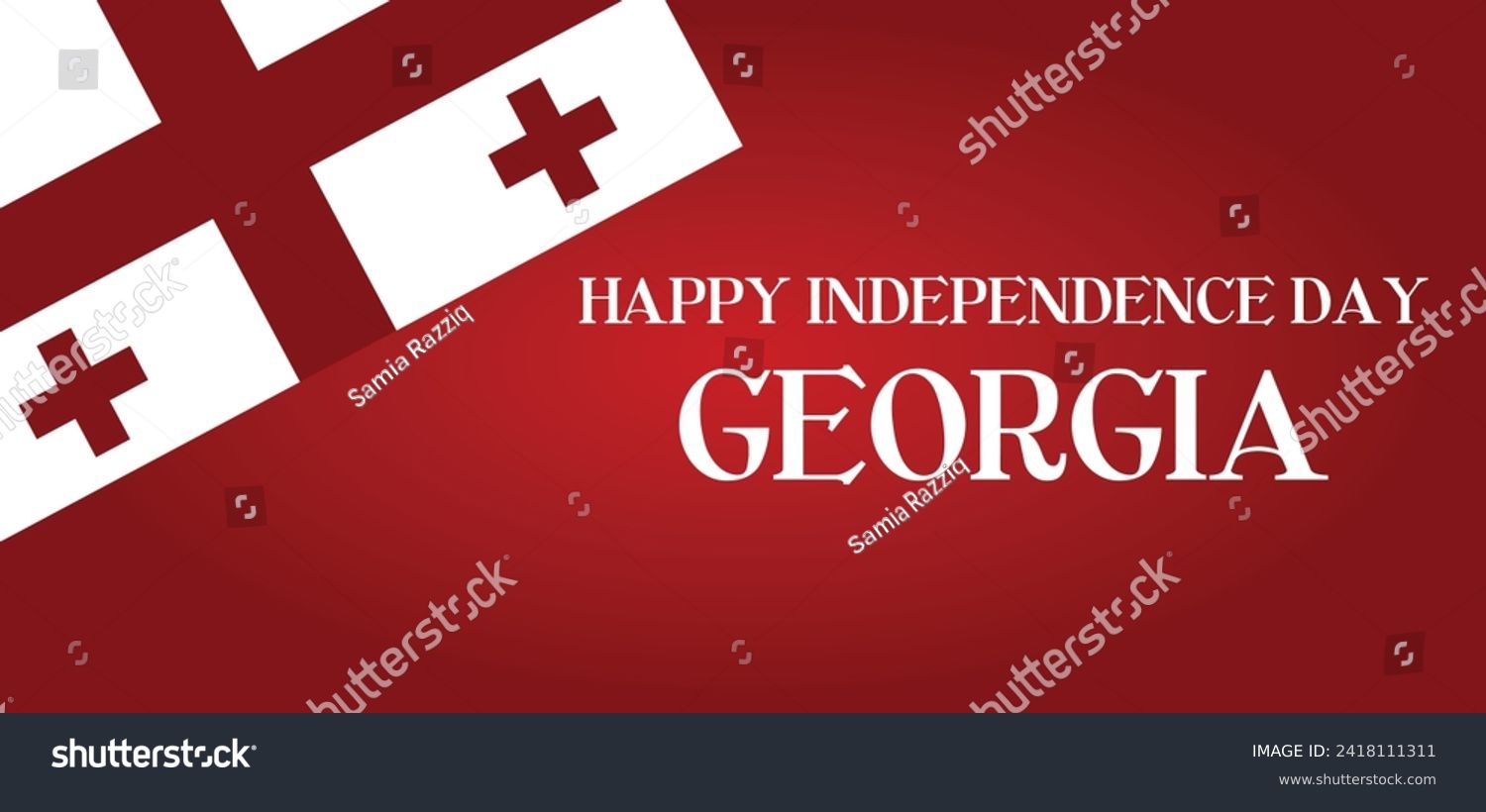 SVG of Happy Independence Day Georgia Day Text illustration Design svg