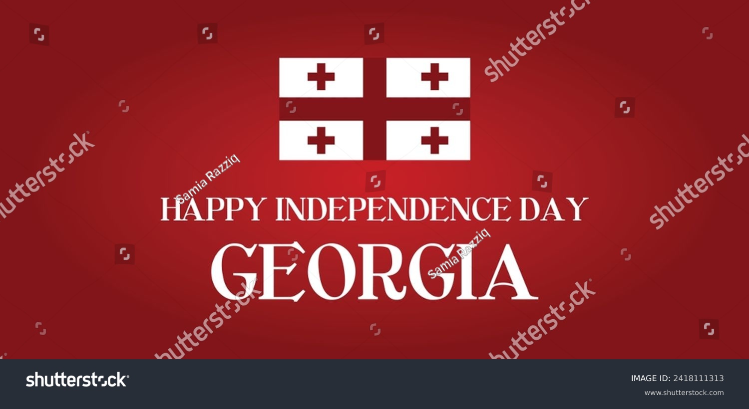 SVG of Happy Independence Day Georgia Day Text illustration Design svg