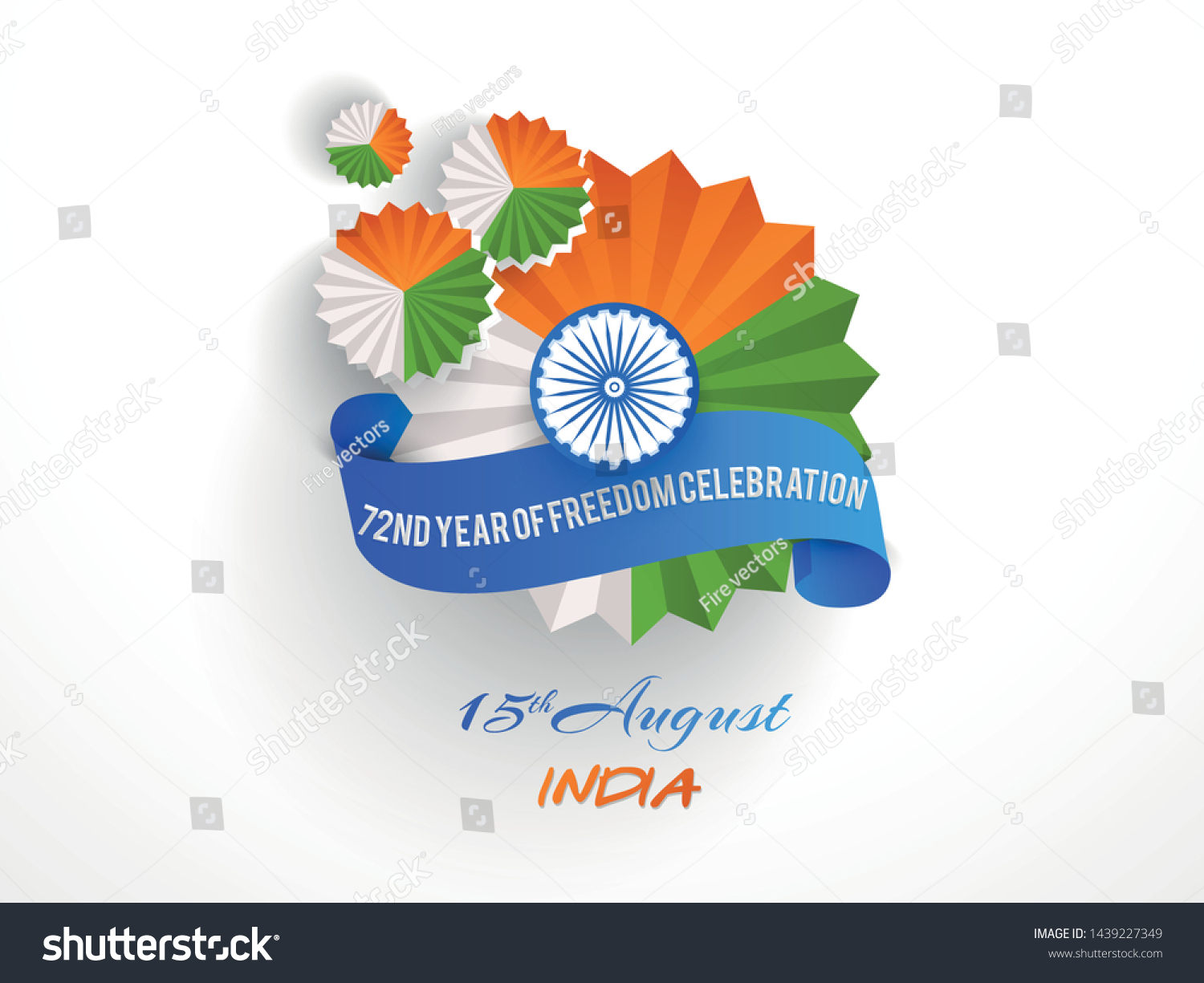 Happy Independence Day India Flyer Design Stock Vector (royalty Free 