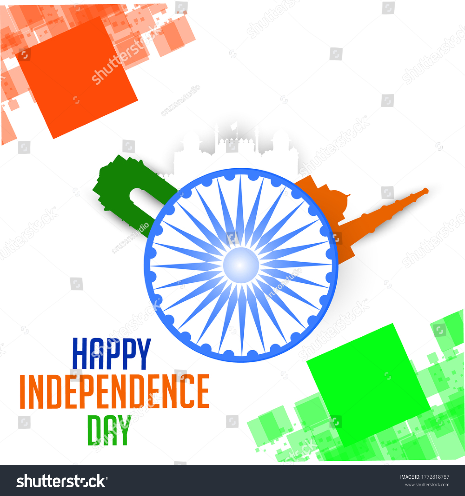 Happy Independence Day India Vector Illustration Stock Vector (Royalty ...