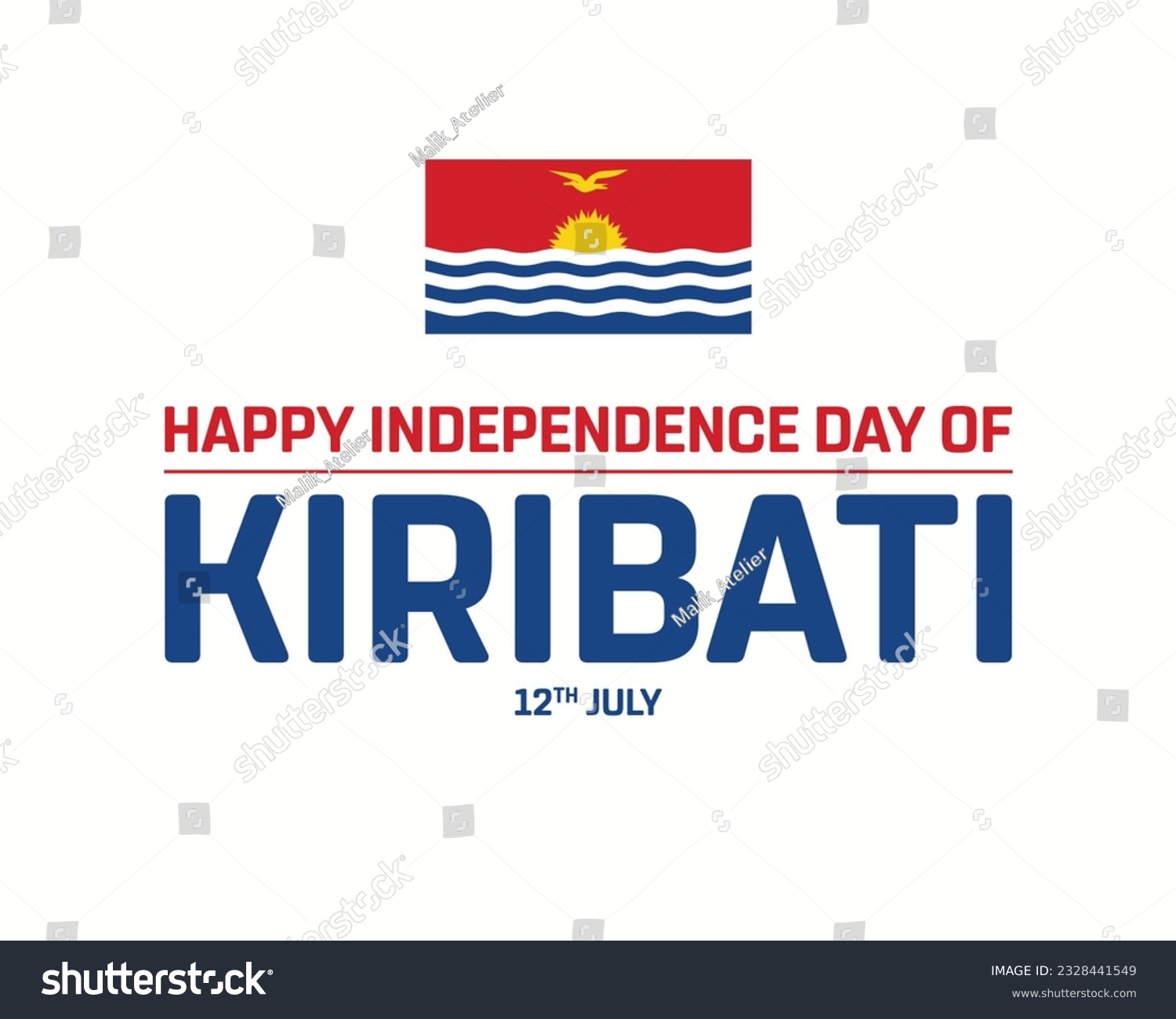 SVG of Happy Independence Day of Kiribati, Independence Day of Kiribati, Kiribati, Flag of Kiribati, 12 July, National Day, Independence Day svg