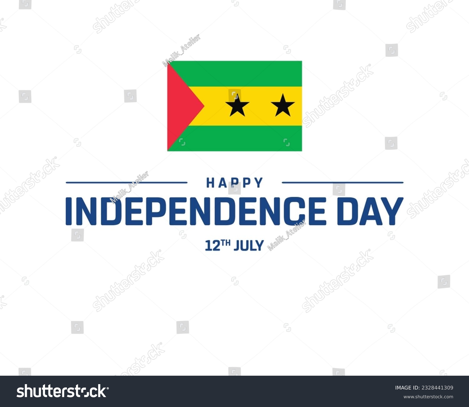 SVG of Happy Independence Day, Sao Tome and Principe Independence Day, Sao Tome and Principe, Flag of Sao Tome and Principe, 12 July, National Day svg