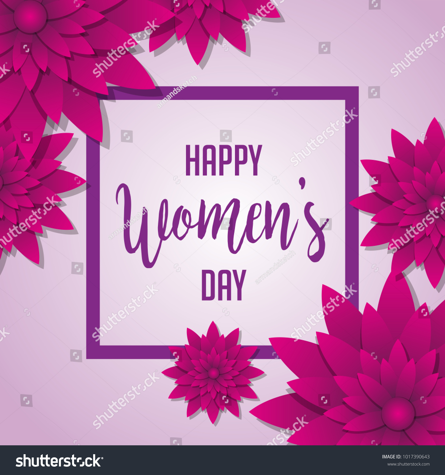 Happy International Womens Day Colorful Flower Stock Vector (Royalty ...