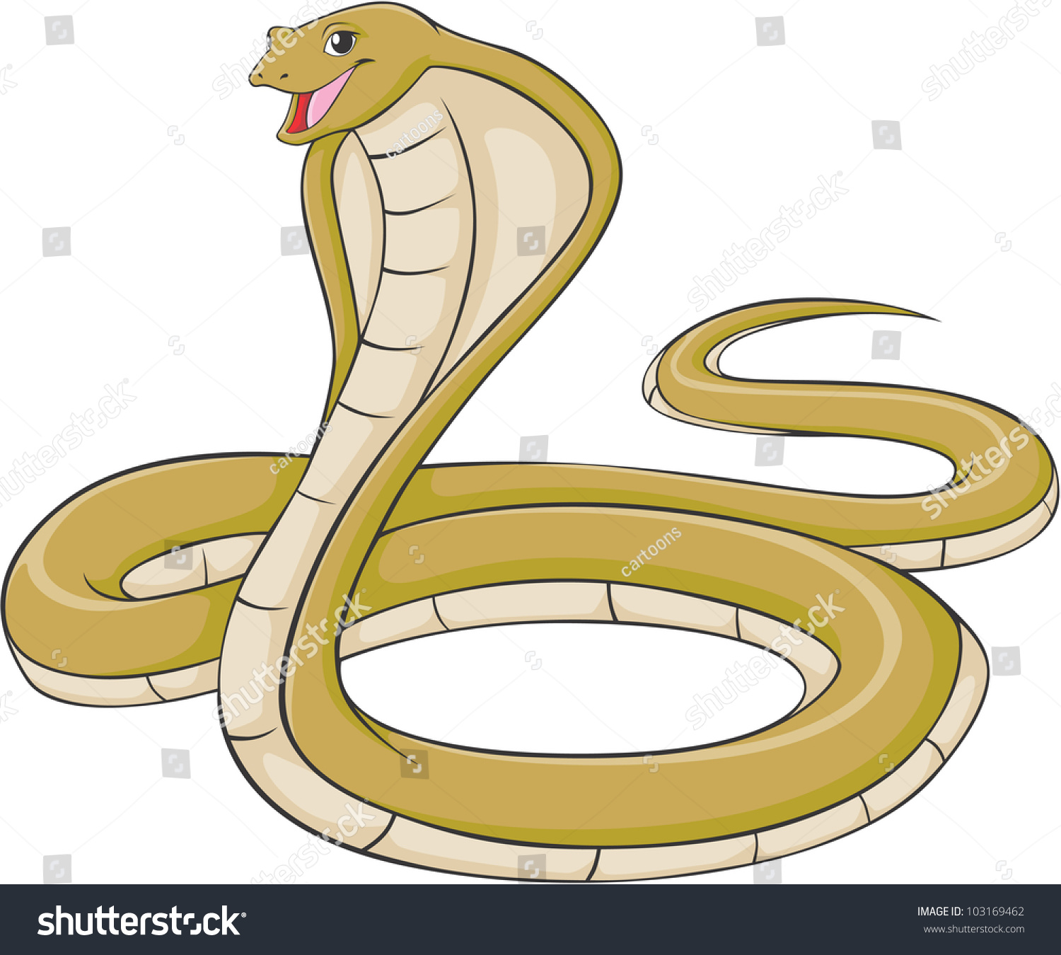 Happy King Cobra Cartoon Stock Vector 103169462 : Shutterstock
