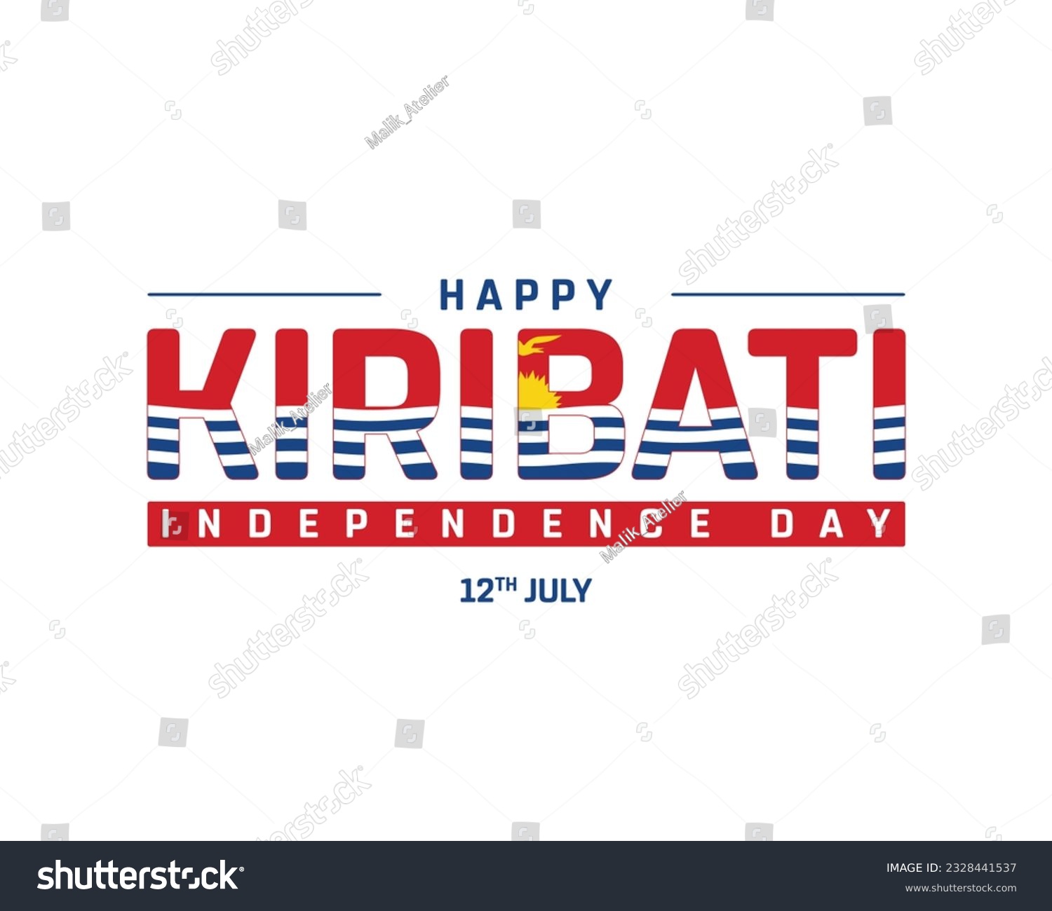 SVG of Happy Kiribati Independence Day, Kiribati Independence Day, Kiribati, Flag of Kiribati, Flag, 12th July, 12 July, National Day, Independence day svg