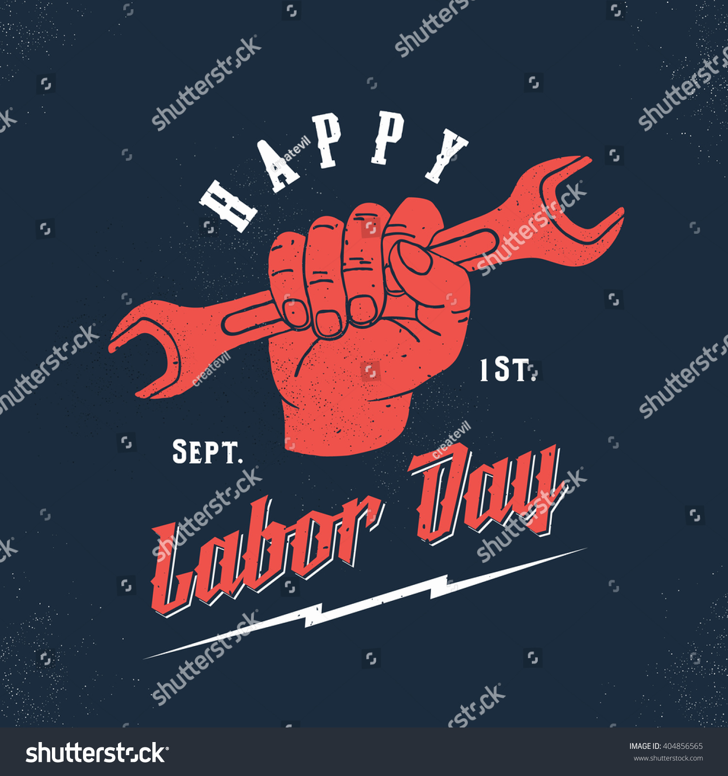 Happy Labor Day Vintage Vector Poster Stock Vector (Royalty Free ...