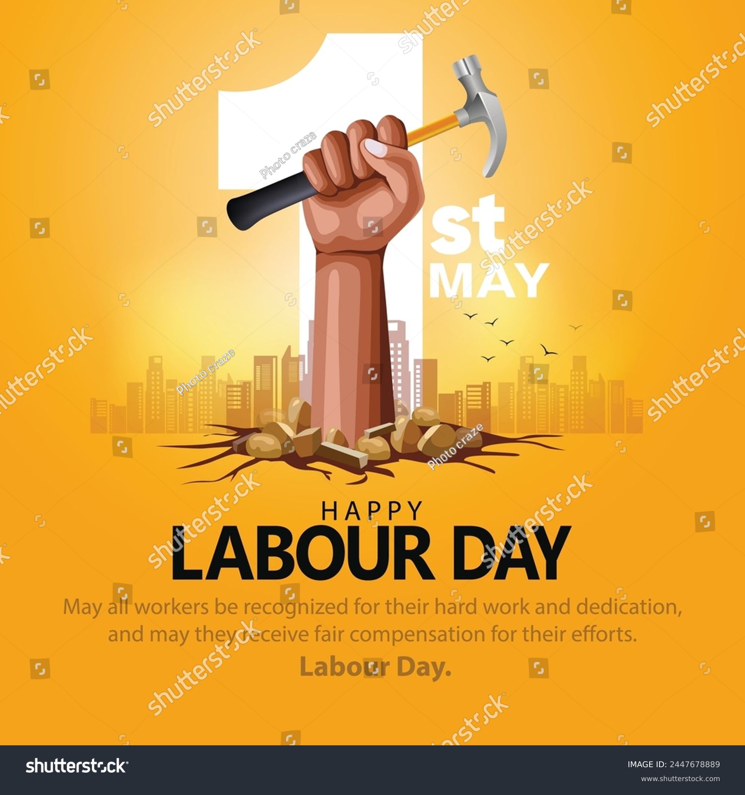 SVG of happy Labour day or international workers day vector illustration. labor day and may day celebration design. svg