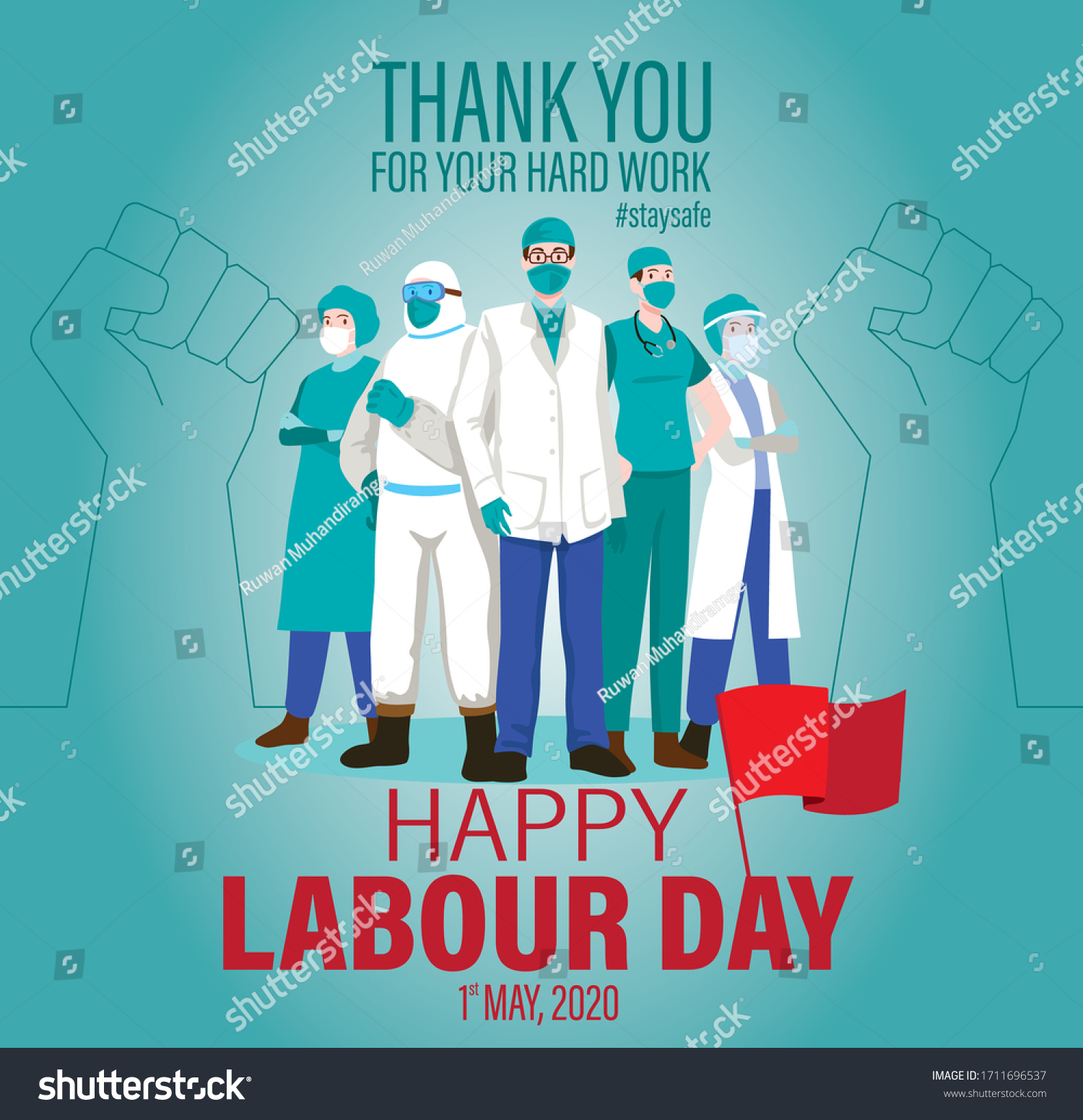 Happy Labour Day 2020 Vector 1st Stock Vector (Royalty Free ...