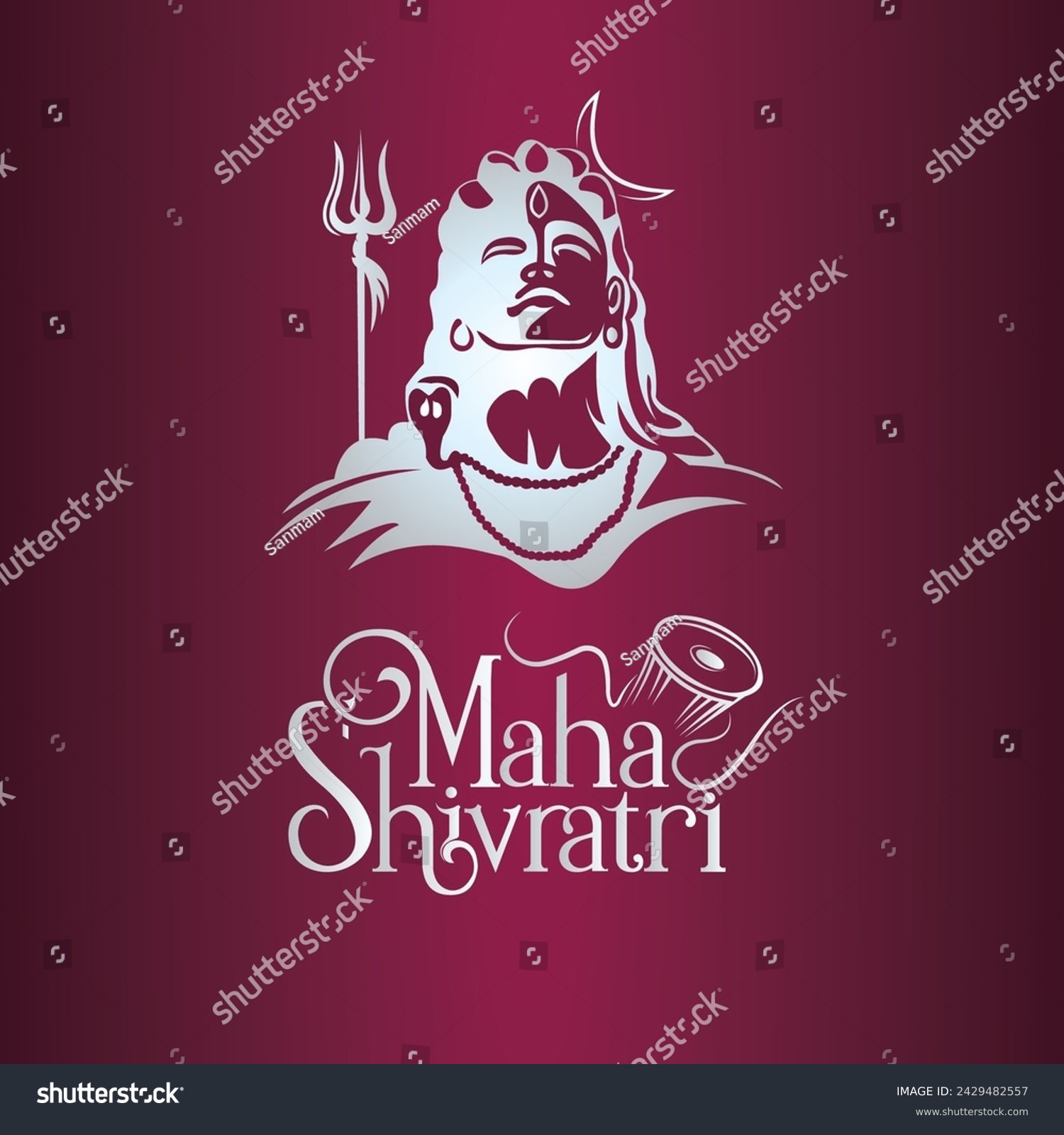 SVG of Happy Maha Shivratri Vector Adiyogi vector Mahadev svg