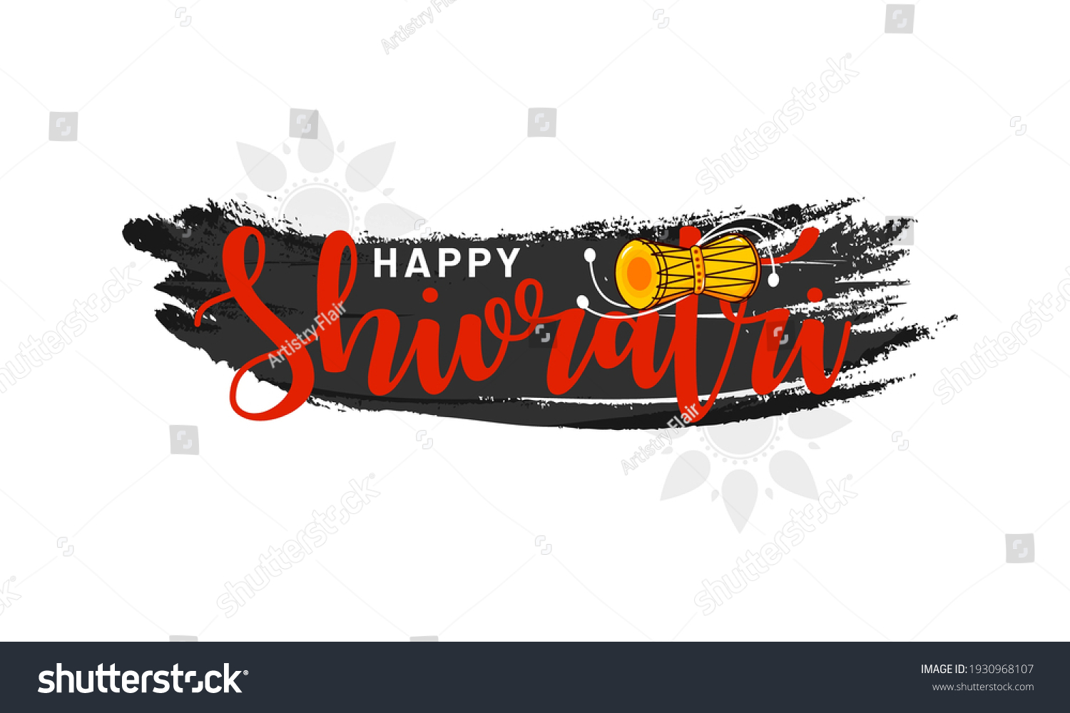 SVG of Happy Mahashivratri  celebration, elements,decoration on white background. svg