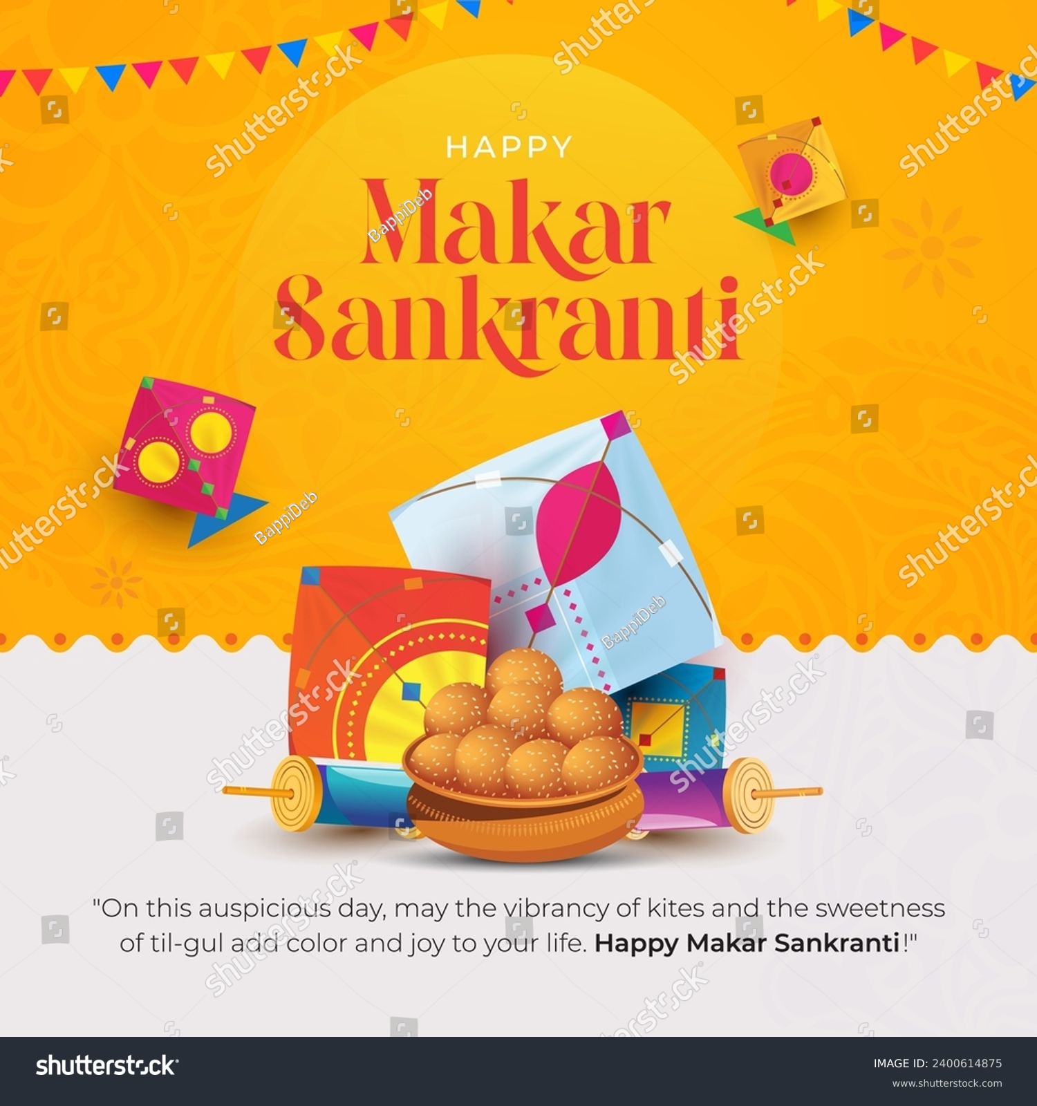 SVG of Happy Makar Sankranti Festival Greeting Background Template Design svg