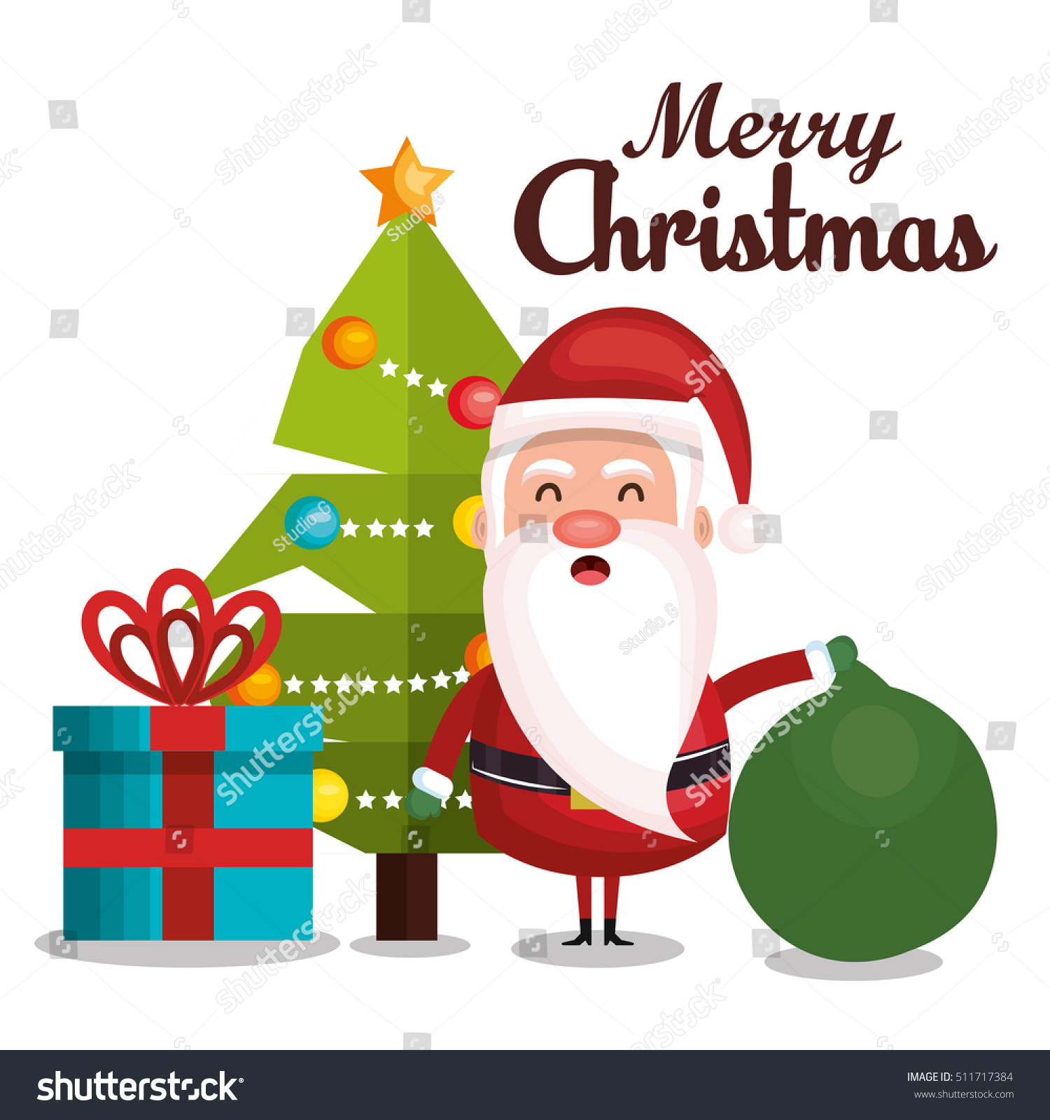 Happy Merry Christmas Card Stock Vector Royalty Free 511717384 Shutterstock 1448