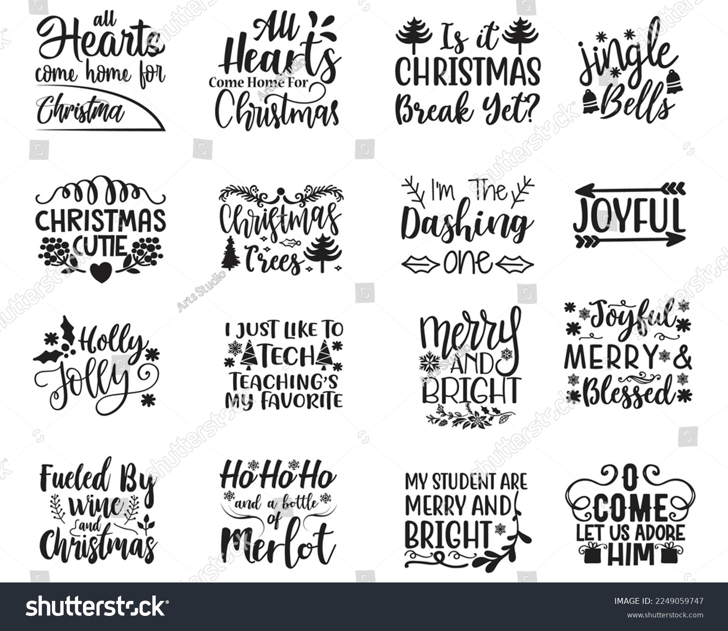 SVG of Happy Merry Christmas T-shirt And SVG Design Bundle, Christmas SVG Quotes Design t shirt Bundle, Vector EPS Editable Files , can you download this Design Bundle. svg