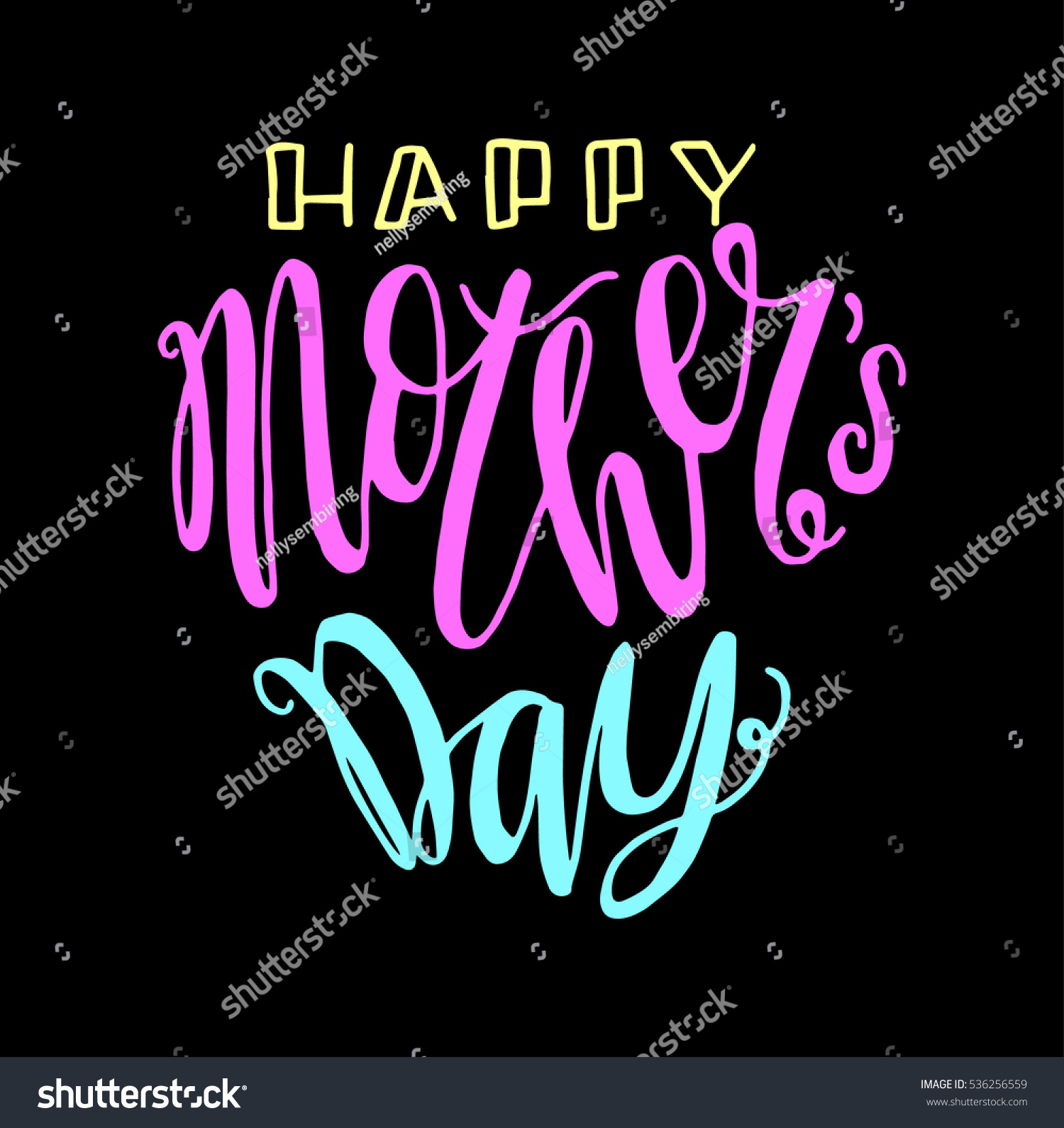 Happy Mothers Day Greeting Card Hand Stock Vector Royalty Free 536256559 Shutterstock