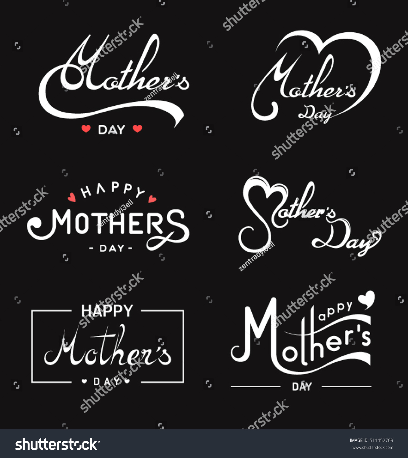 Happy Mothers Day Letteringhandmade Calligraphy Vector Stock Vector Royalty Free