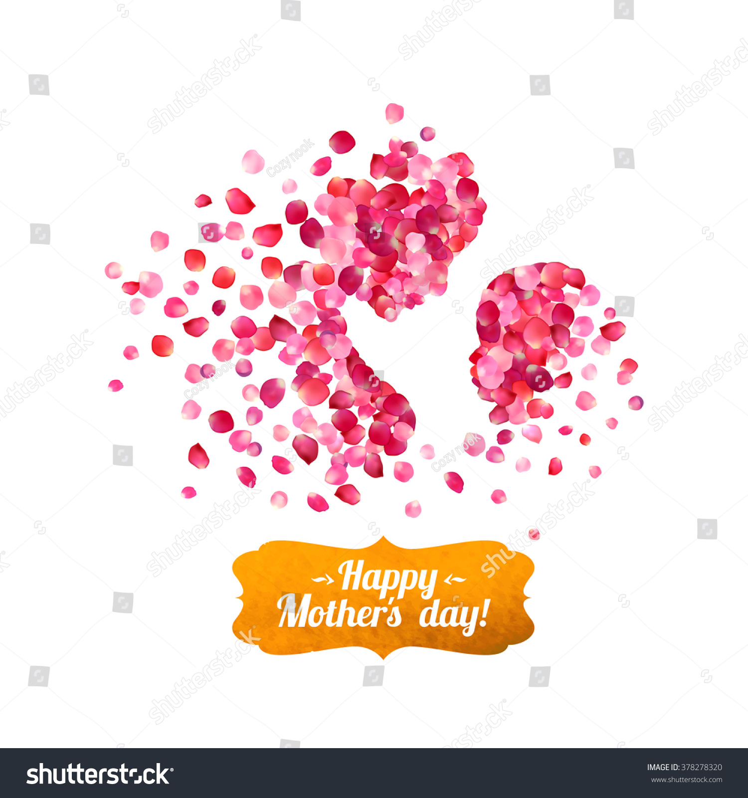 Download Happy Mothers Day Silhouette Mother Her Stock Vector ...