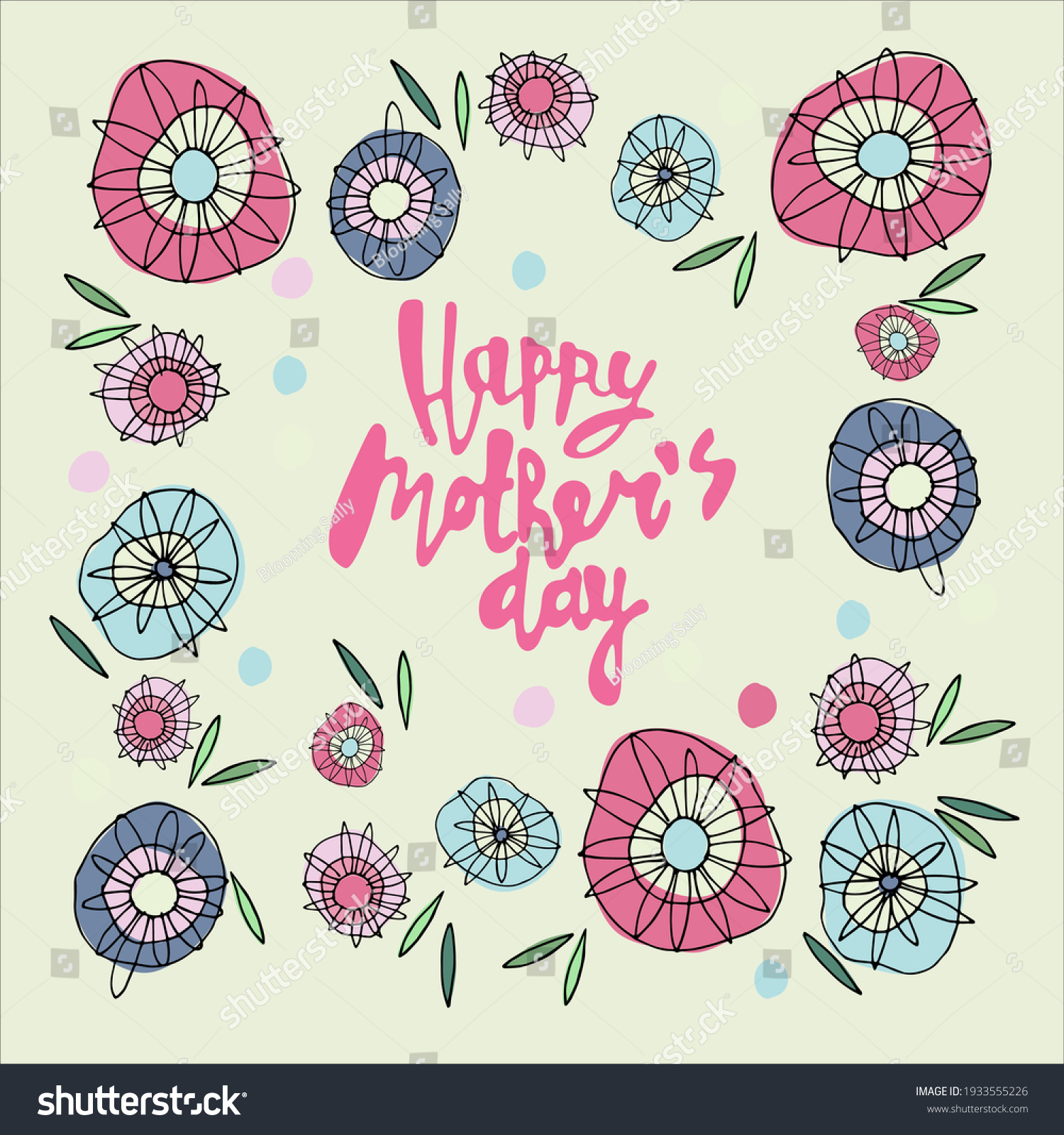 1960'S AND  1970'S HIPPY HAPPY MOTHERS DAY  CARD 