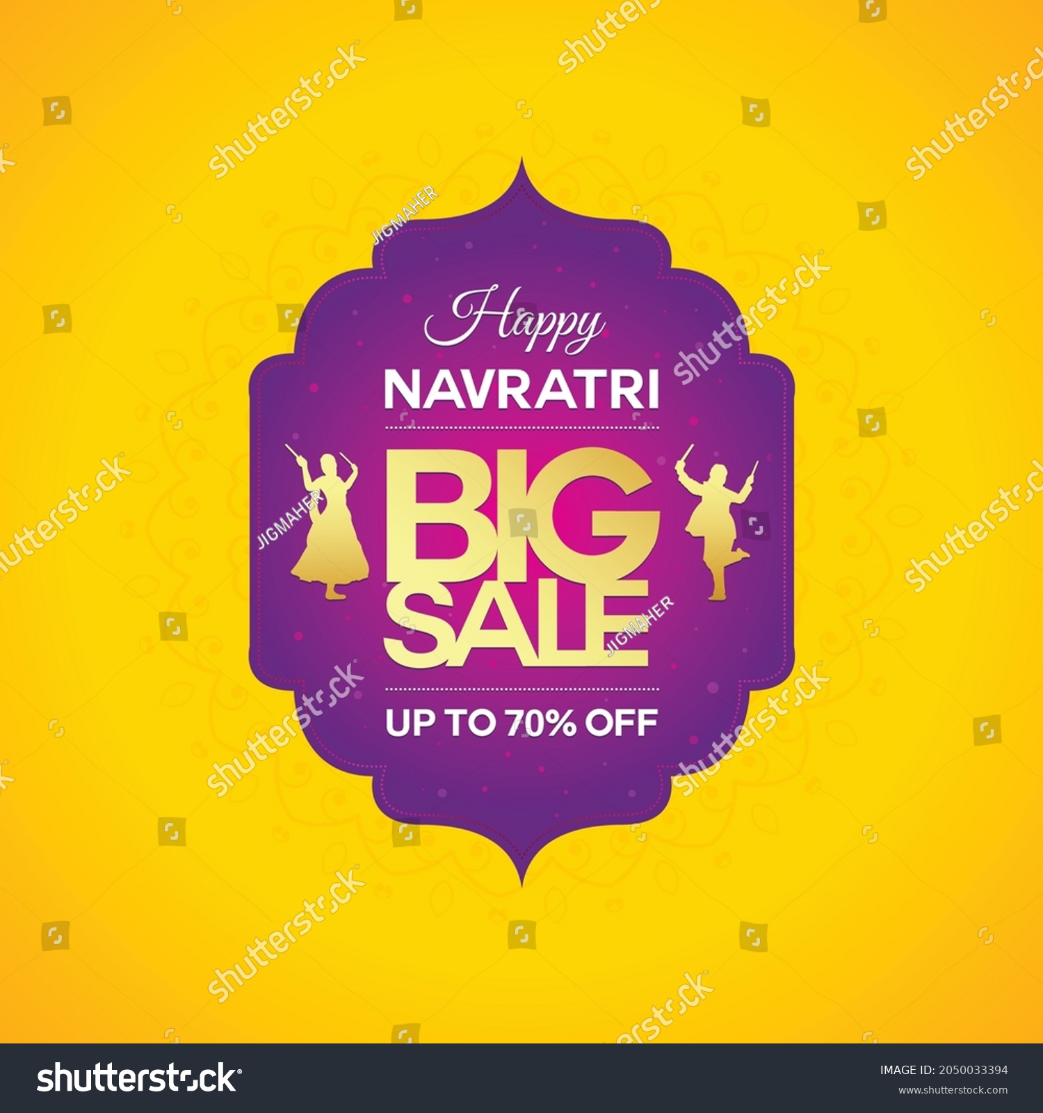 SVG of Happy Navratri Festival Big sale Offer, Template, Banner, Logo Design, Poster, Unit, Label, Web Header, Vector, illustration, Tag, Dandiya Celebration background, Sign, Symbol, 70%off, Modern logo svg