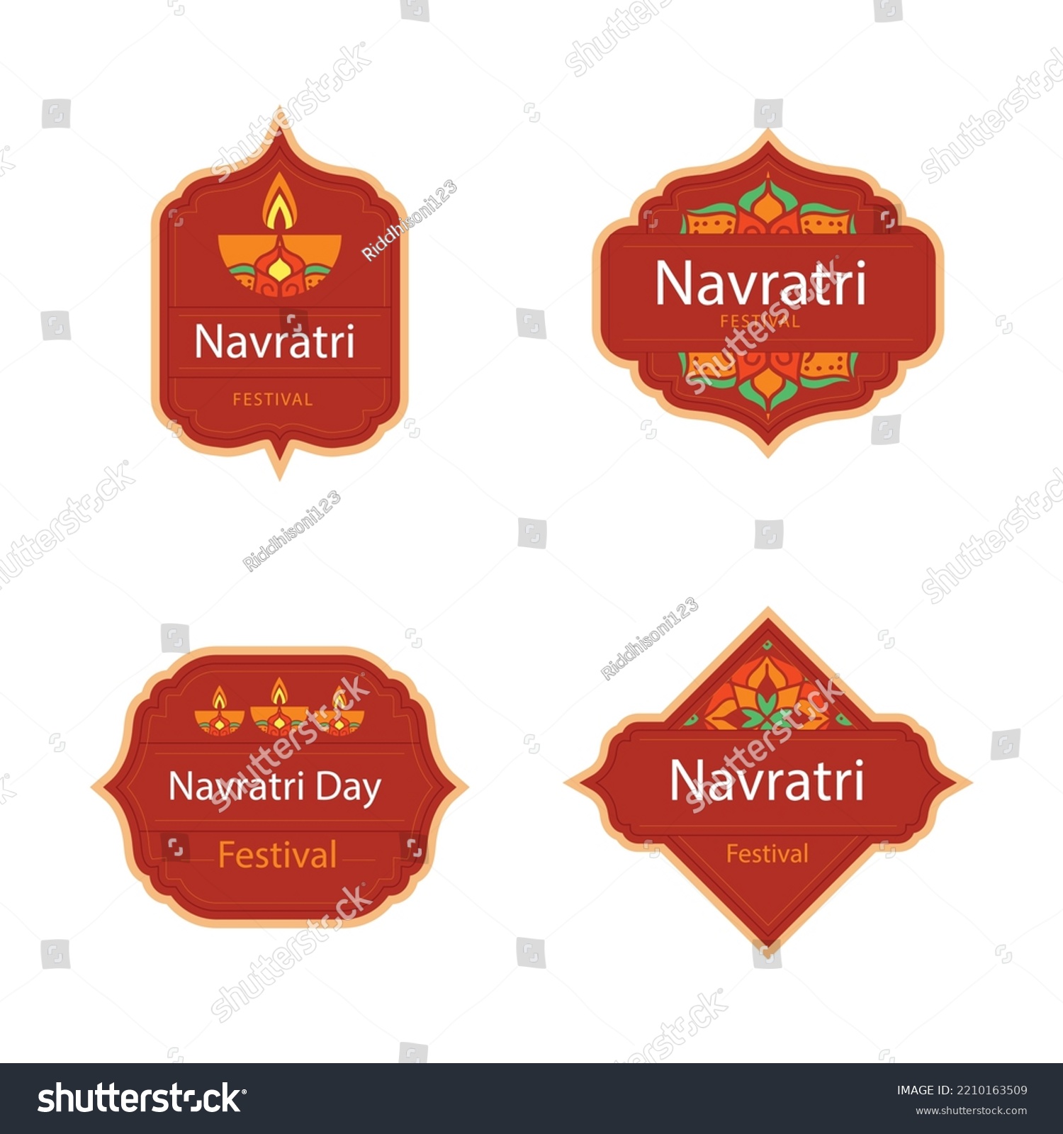 SVG of Happy Navratri, Logo Design, Poster, Unit, Label, Web, Vector, Holiday, Tag, Dandiya Celebration background, Greeting Card Template illustration svg