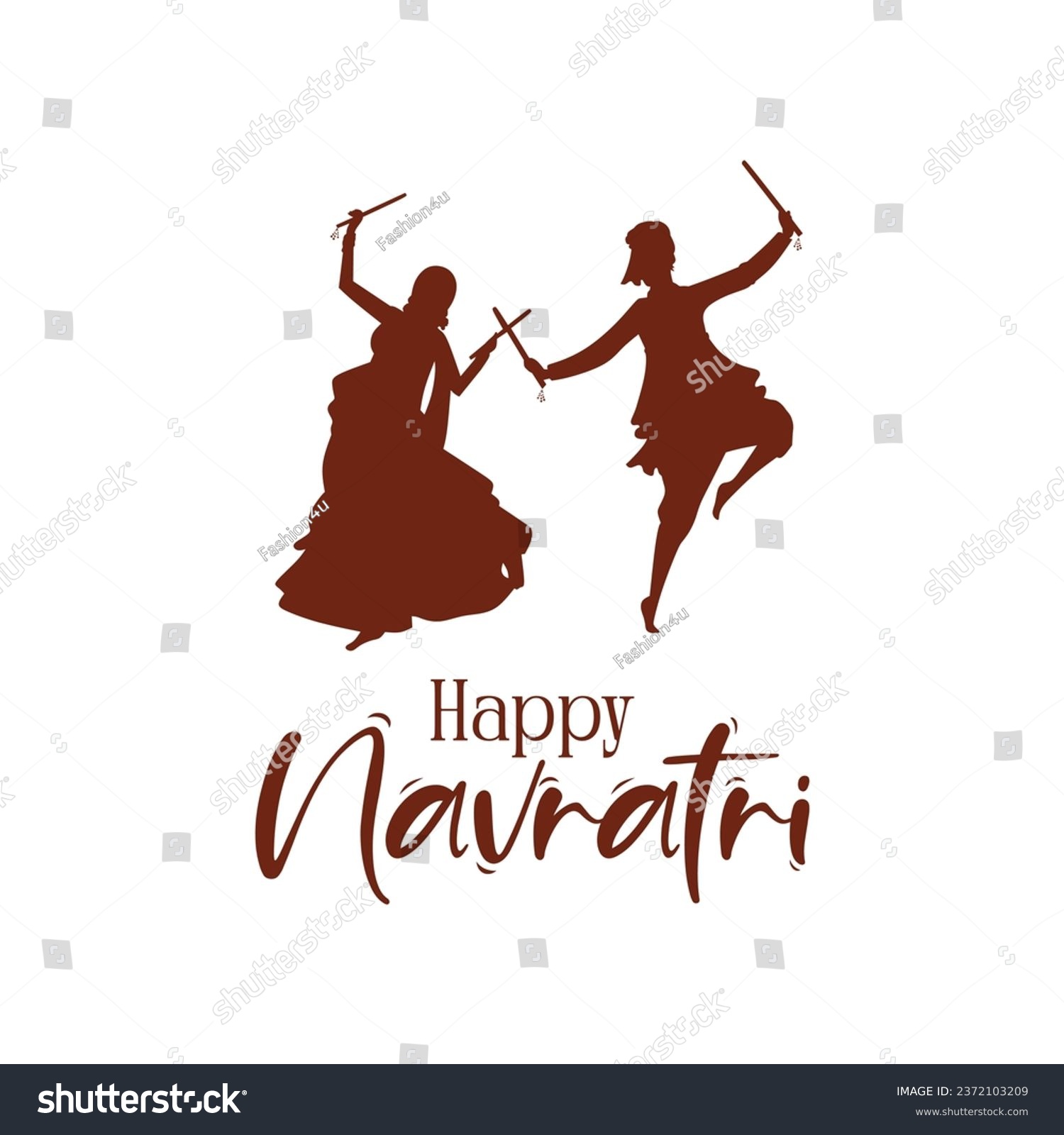 SVG of Happy Navratri. Vector typography set for banner design. Festival of India. Happy Navratri Greeting card. svg