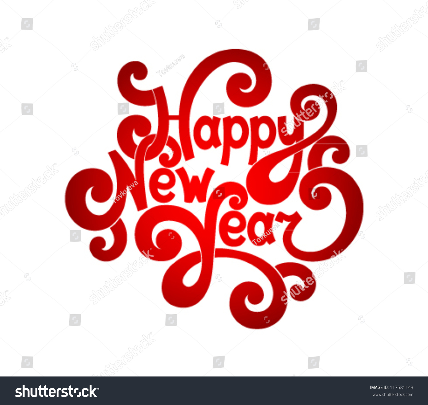 Happy New Year Stock Vector Illustration 117581143 : Shutterstock