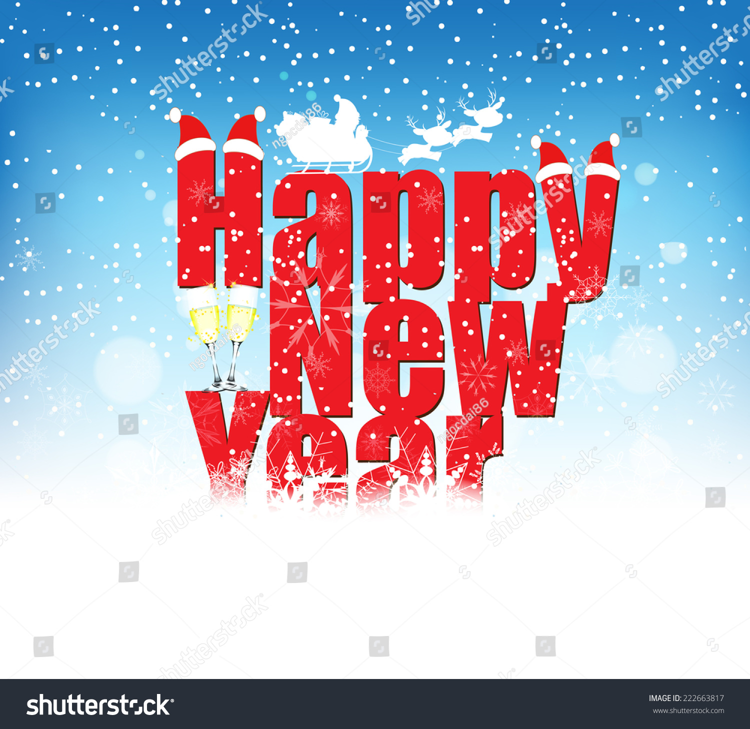 Happy New Year Stock Vector Illustration 222663817 : Shutterstock