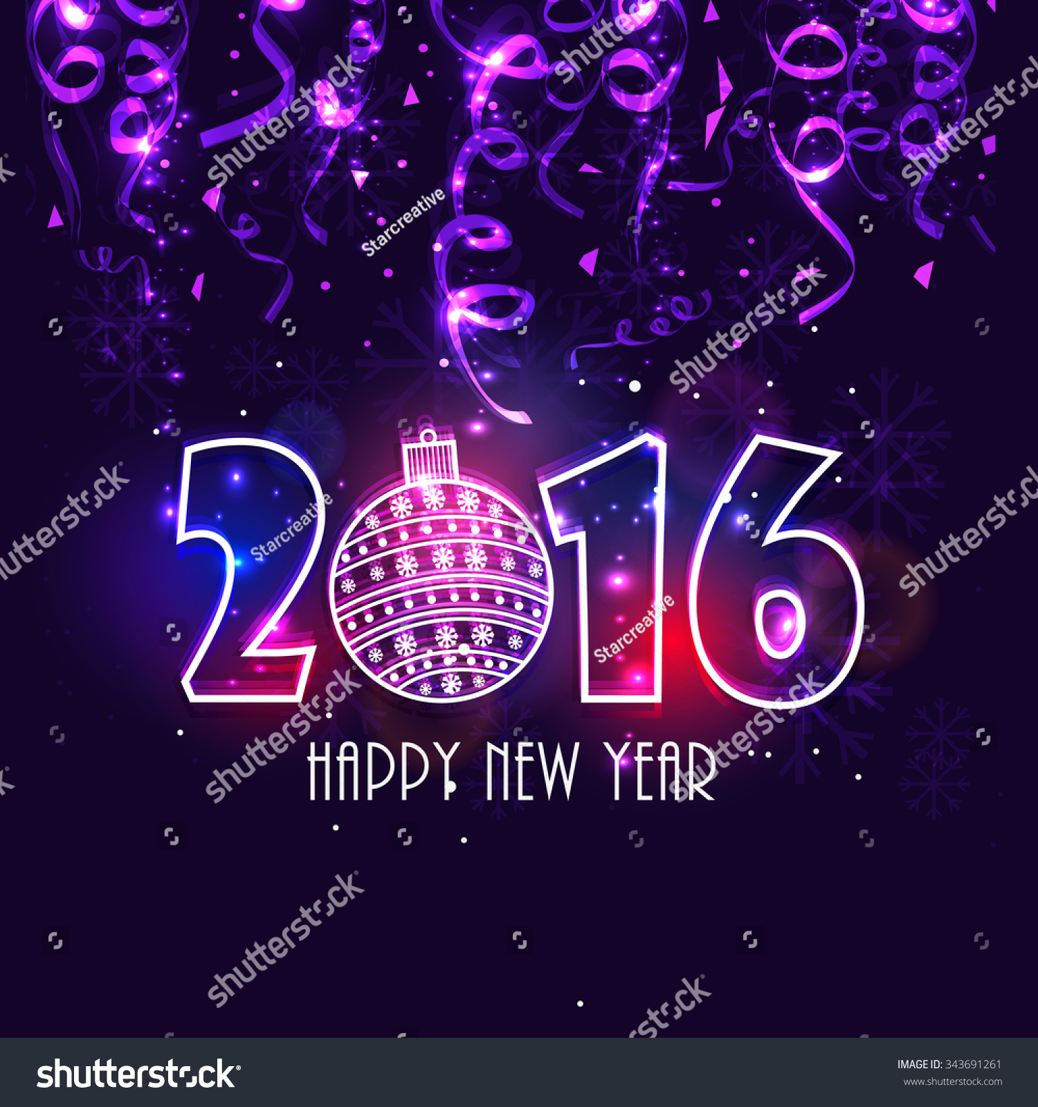 Happy New Year Stock Vector Illustration 343691261 : Shutterstock