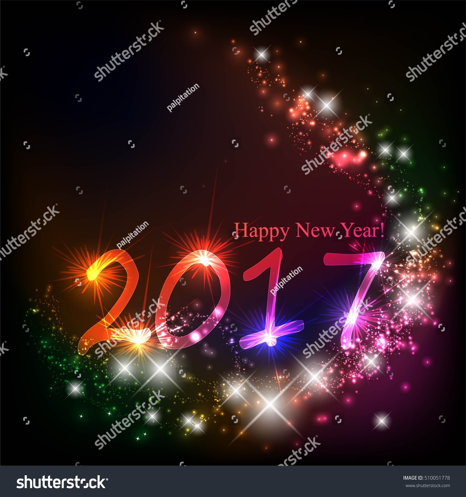 Happy New Year Stock Vector Illustration 510051778 : Shutterstock