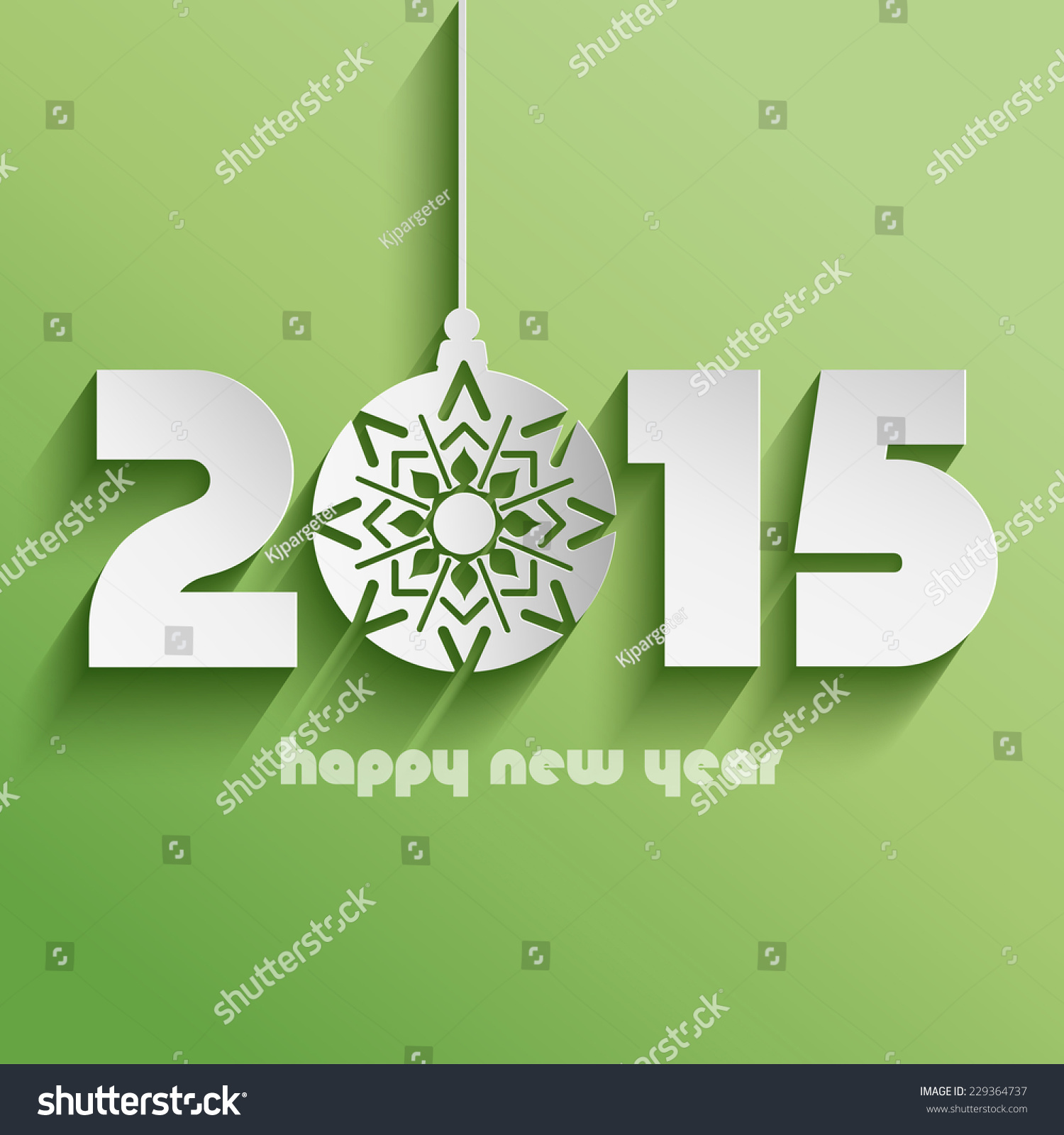 Happy New Year Background With A Typography Design Stock Vector Illustration 229364737