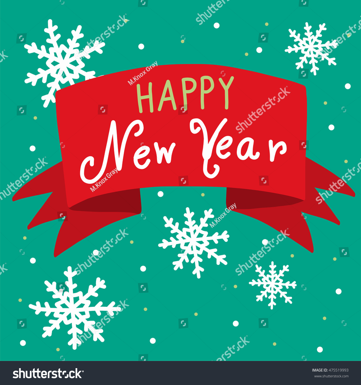 Happy New Year Banner Illustration - 475519993 : Shutterstock