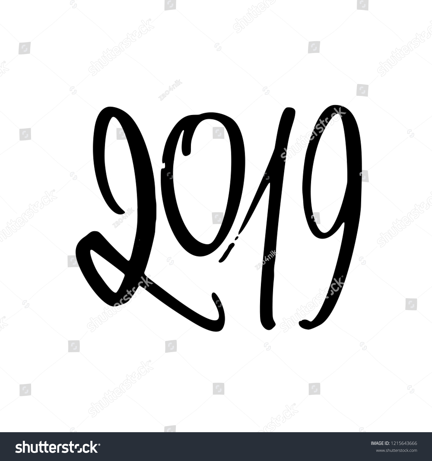happy new year 2019 calligraphy lettering stock vector royalty free