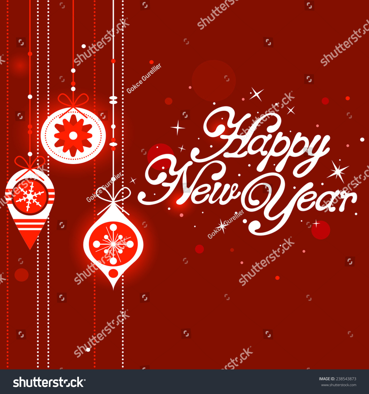 Happy New Year Card Stock Vector Illustration 238543873 : Shutterstock