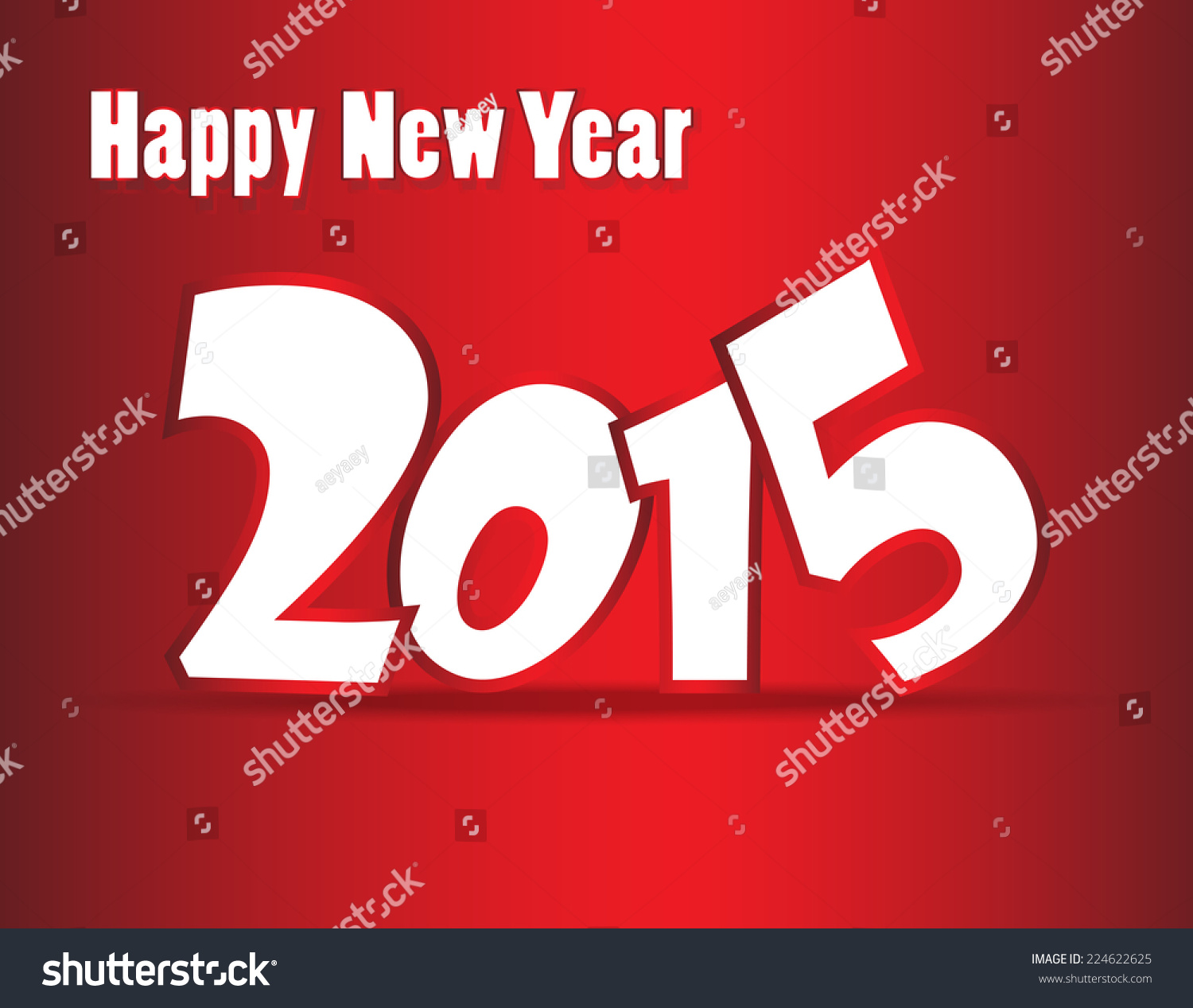 Happy New Year Card. Vector Illustration - 224622625 : Shutterstock