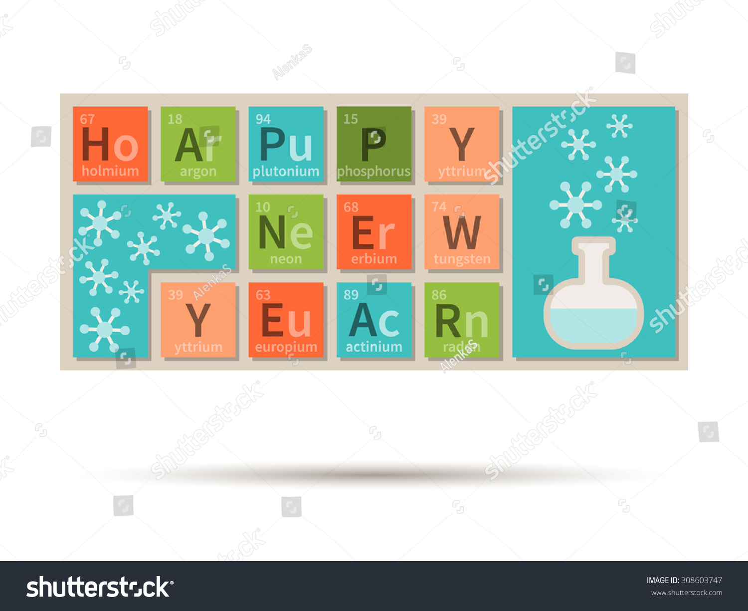 happy new year chemistry theme banner with periodic table elements - Periodic Table Of Elements Years happy new year chemistry theme banner with periodic table elements - Periodic Table Of Elements Years