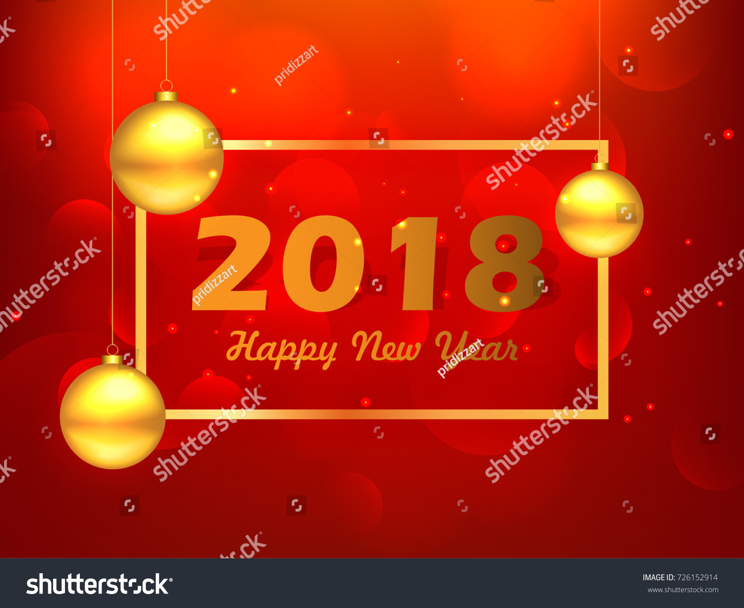 Happy New Year Easy Edit Vector Stock Vector 726152914 - Shutterstock