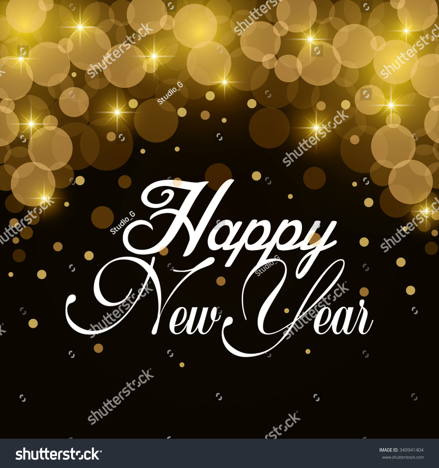 Happy New Year 2016 Graphic Design Stock Vector 340941404 - Shutterstock