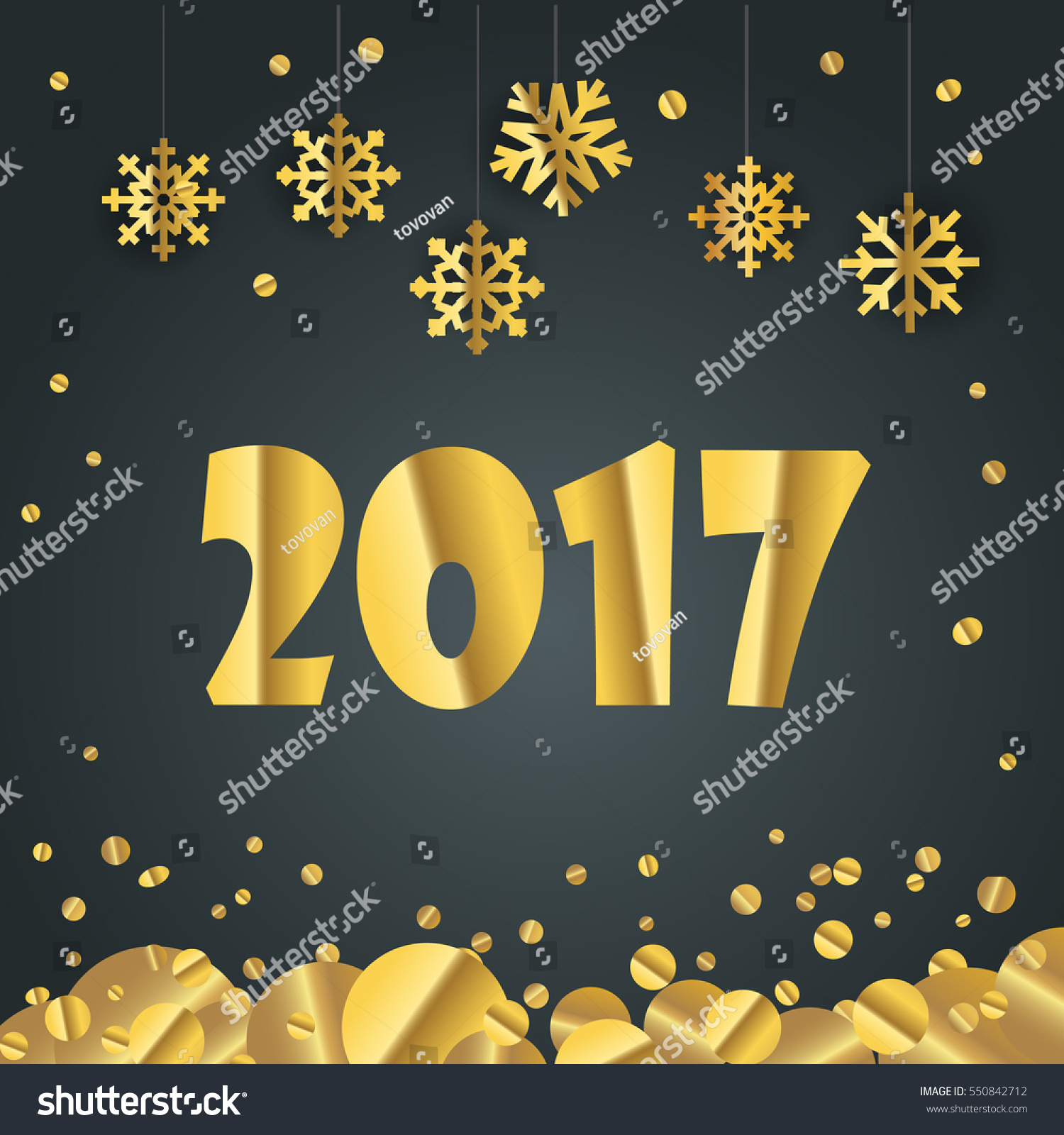 Happy New Year Greeting Card Different Stock Vector 550842712